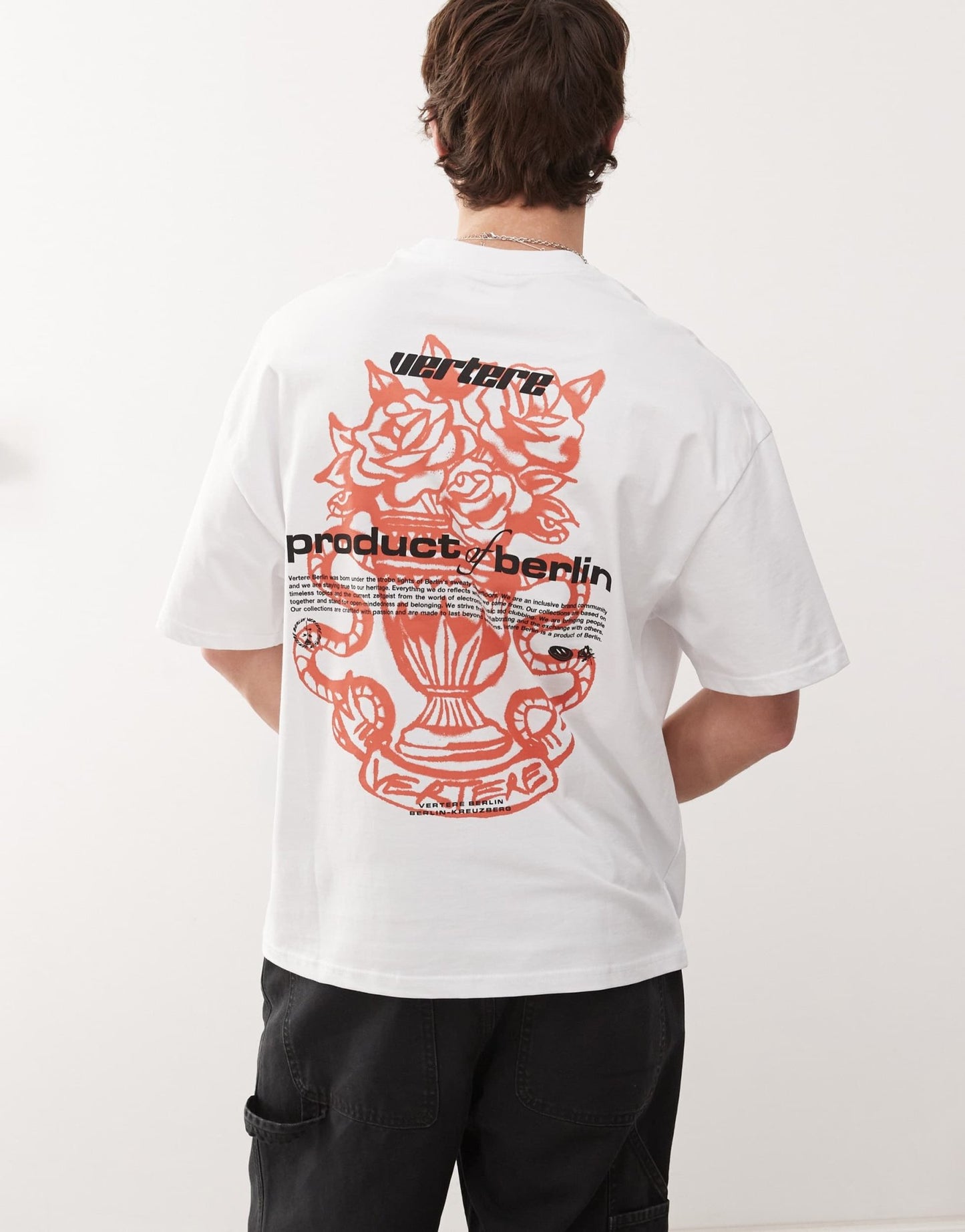 Vertere Berlin product of Berlin back print oversized t-shirt in white - ASOS Sample Sale