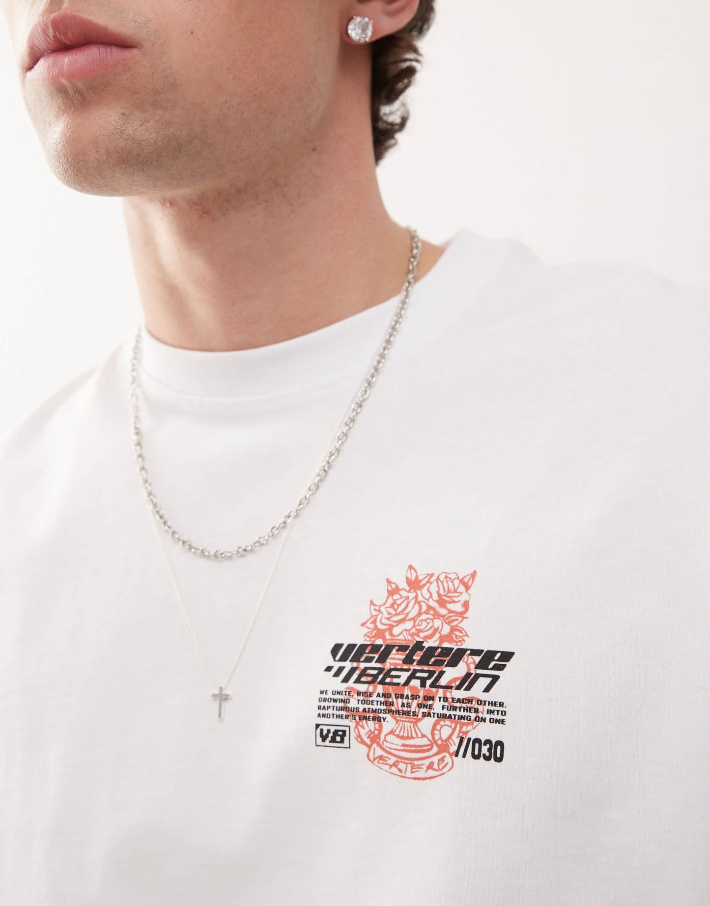 Vertere Berlin product of Berlin back print oversized t-shirt in white - ASOS Sample Sale