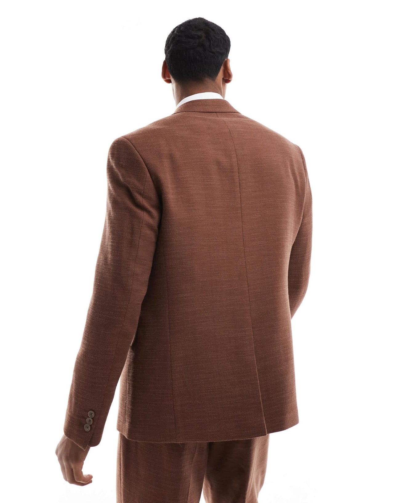 Viggo lisandro double breasted suit jacket in dark brown co - ord - ASOS Sample Sale