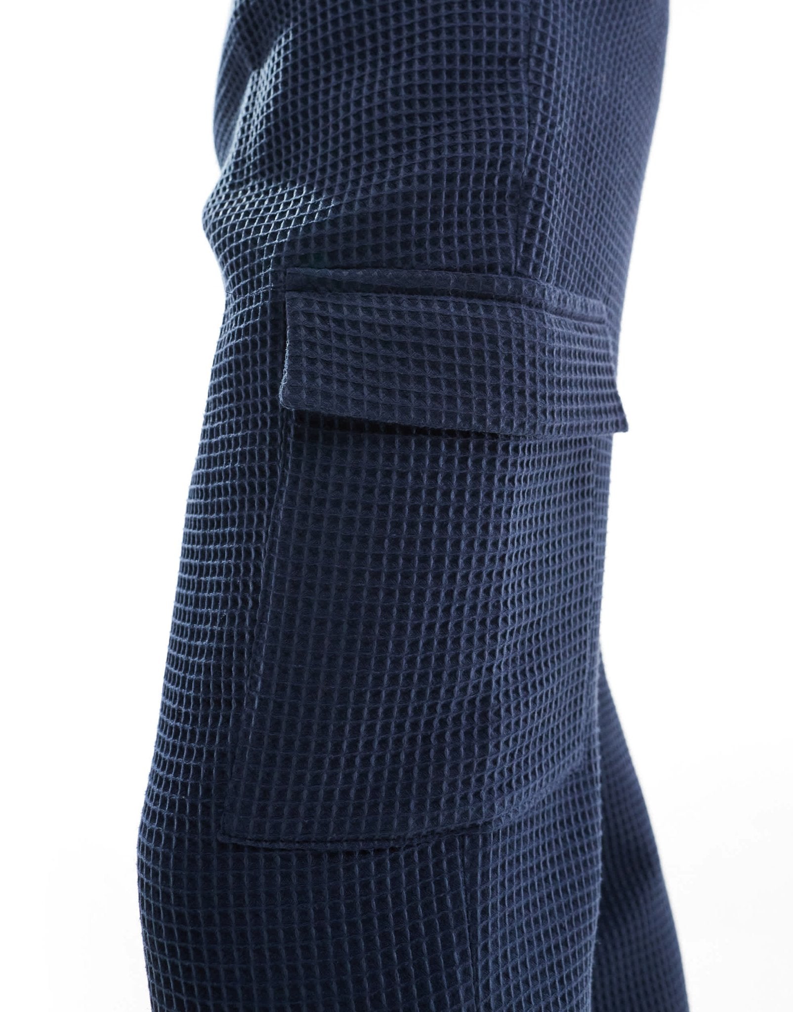 Viggo waffle suit trousers in navy co - ord - ASOS Sample Sale