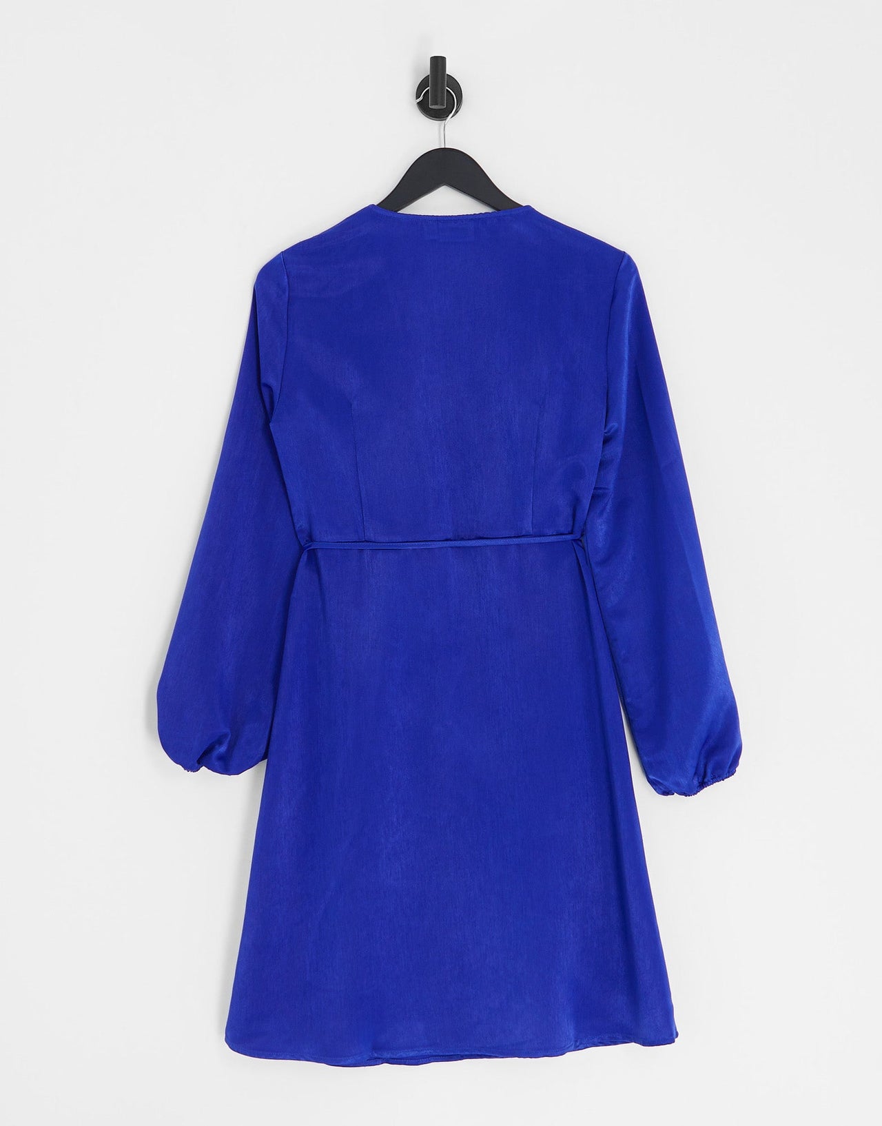 Vila exclusive satin wrap midi dress in bright blue - ASOS Sample Sale