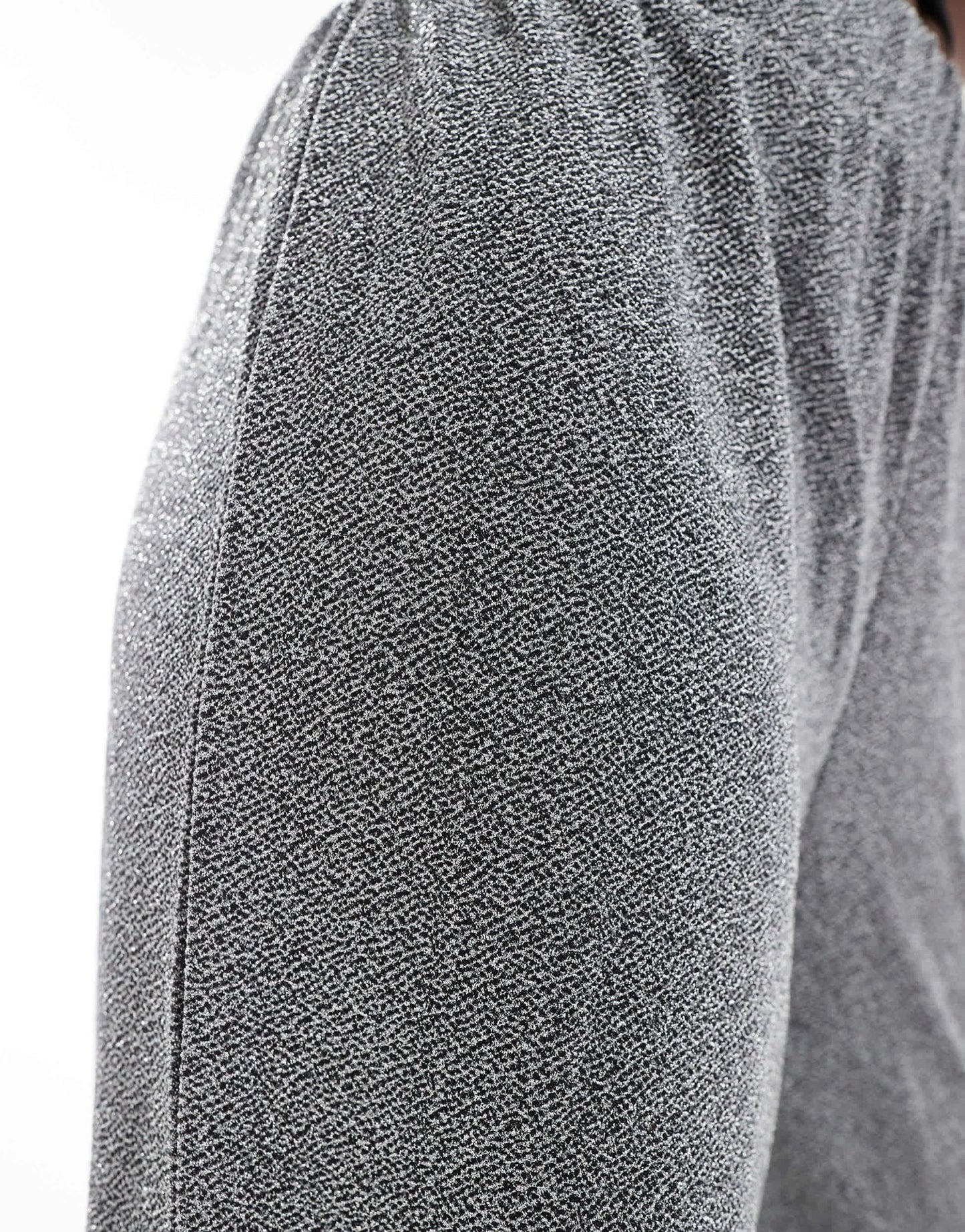 Vila glitter wide leg trousers in silver - ASOS Sample Sale
