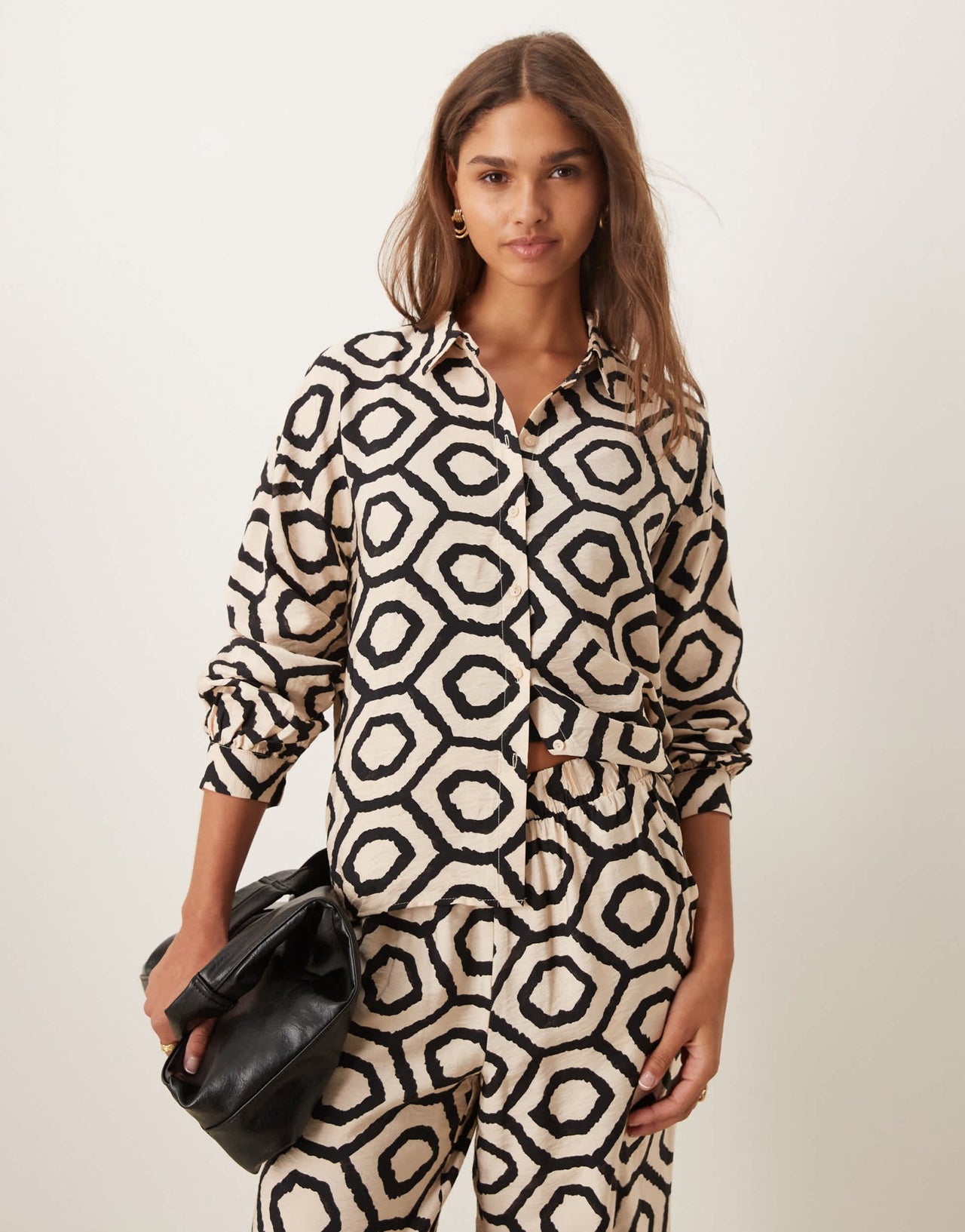 Vila longsleeve shirt co - ord in abstract print - ASOS Sample Sale