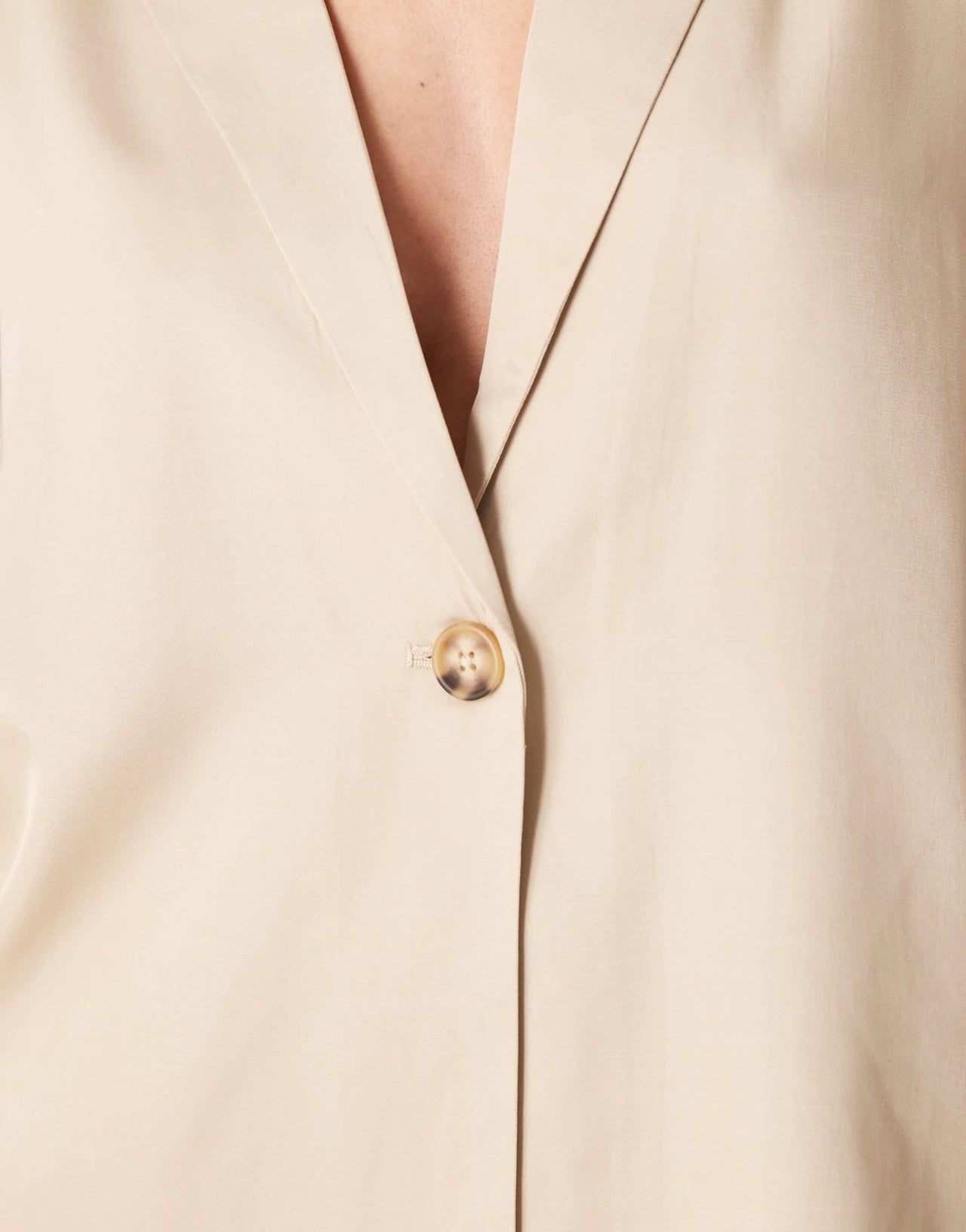 Vila oversized button front blazer co - ord in oatmeal - ASOS Sample Sale
