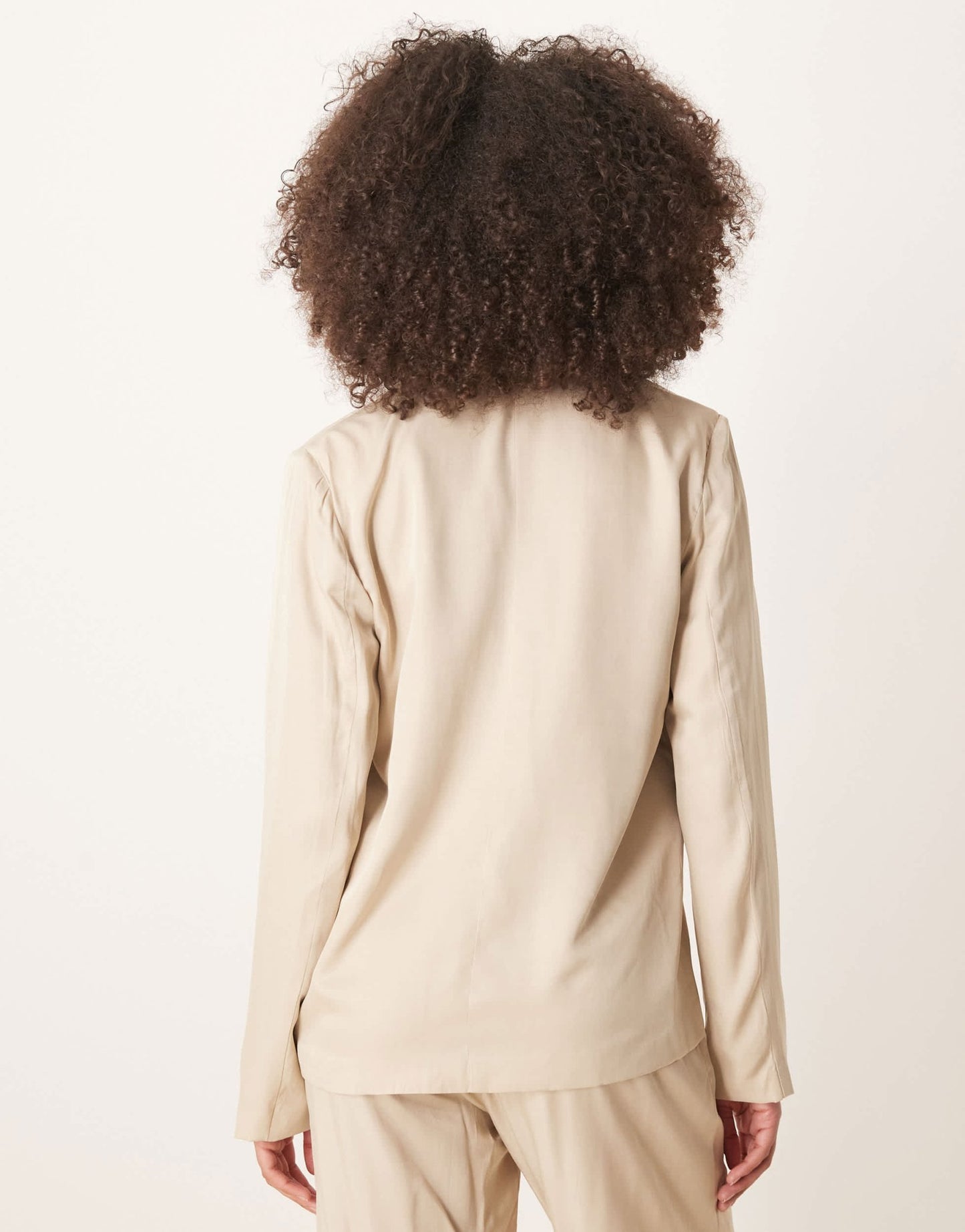 Vila oversized button front blazer co - ord in oatmeal - ASOS Sample Sale