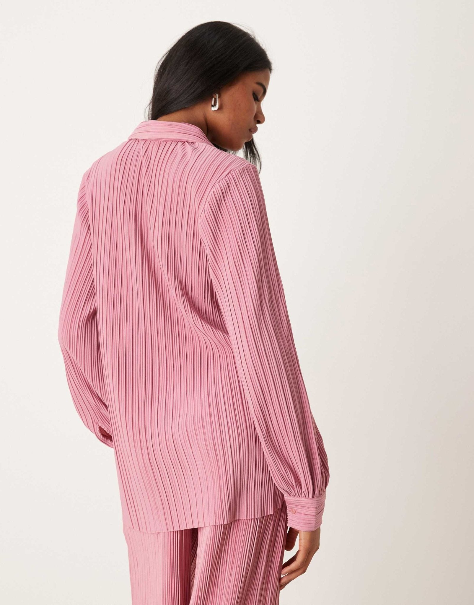 Vila plisse shirt co - ord in dusty pink - ASOS Sample Sale