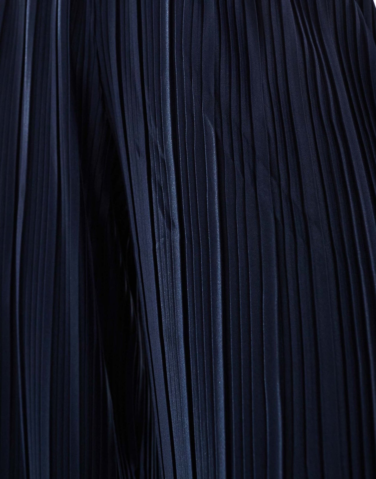 Vila plisse wide leg trouser co - ord in navy - ASOS Sample Sale