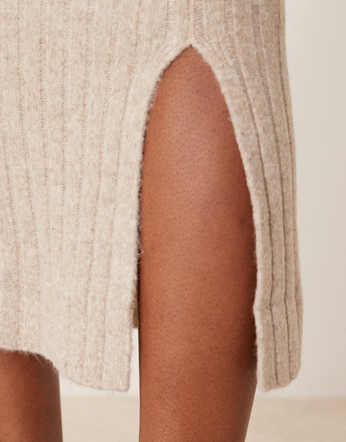 Vila ribbed maxi skirt co - ord in cream - ASOS Sample Sale