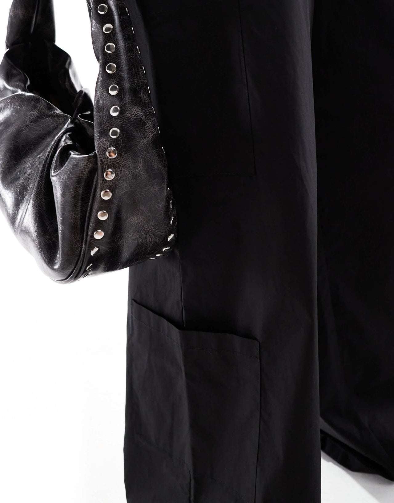 VRG GRL amaya relaxed wide leg trousers in black - ASOS Sample Sale