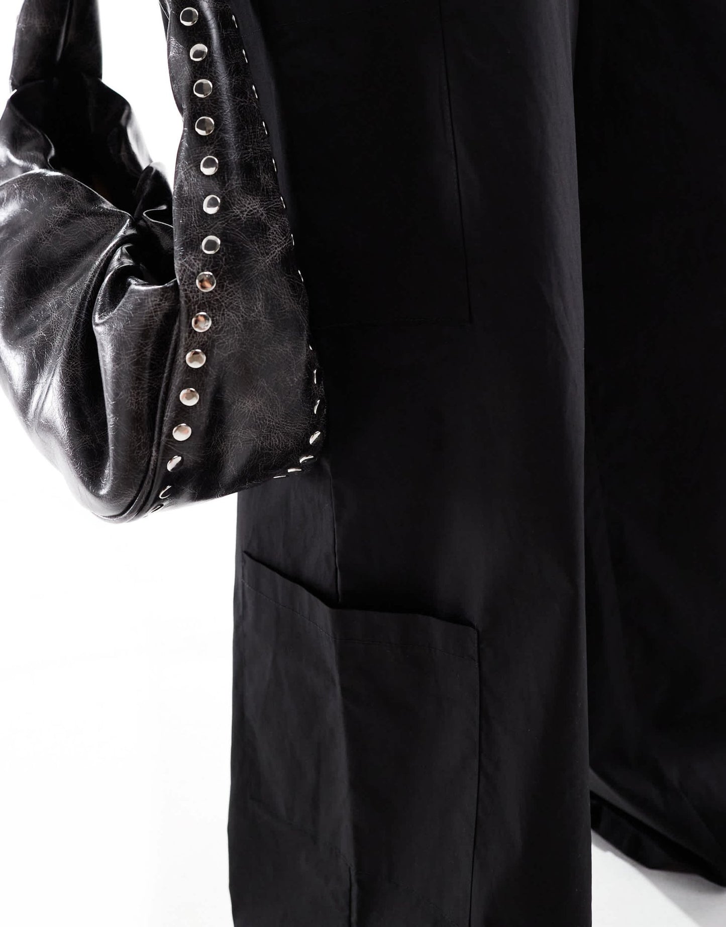 VRG GRL amaya relaxed wide leg trousers in black - ASOS Sample Sale