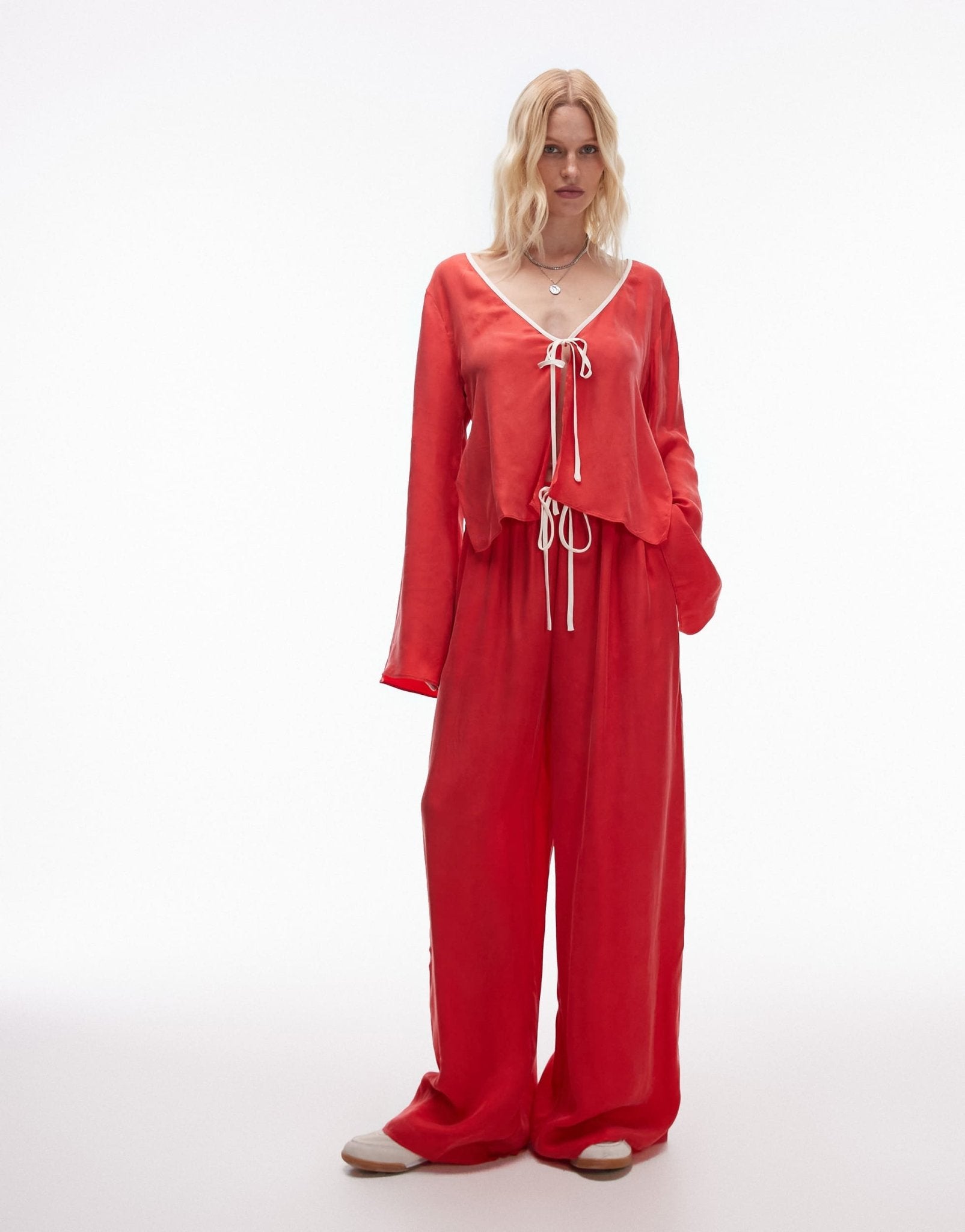 VRG GRL moonscapes top in chilli - ASOS Sample Sale
