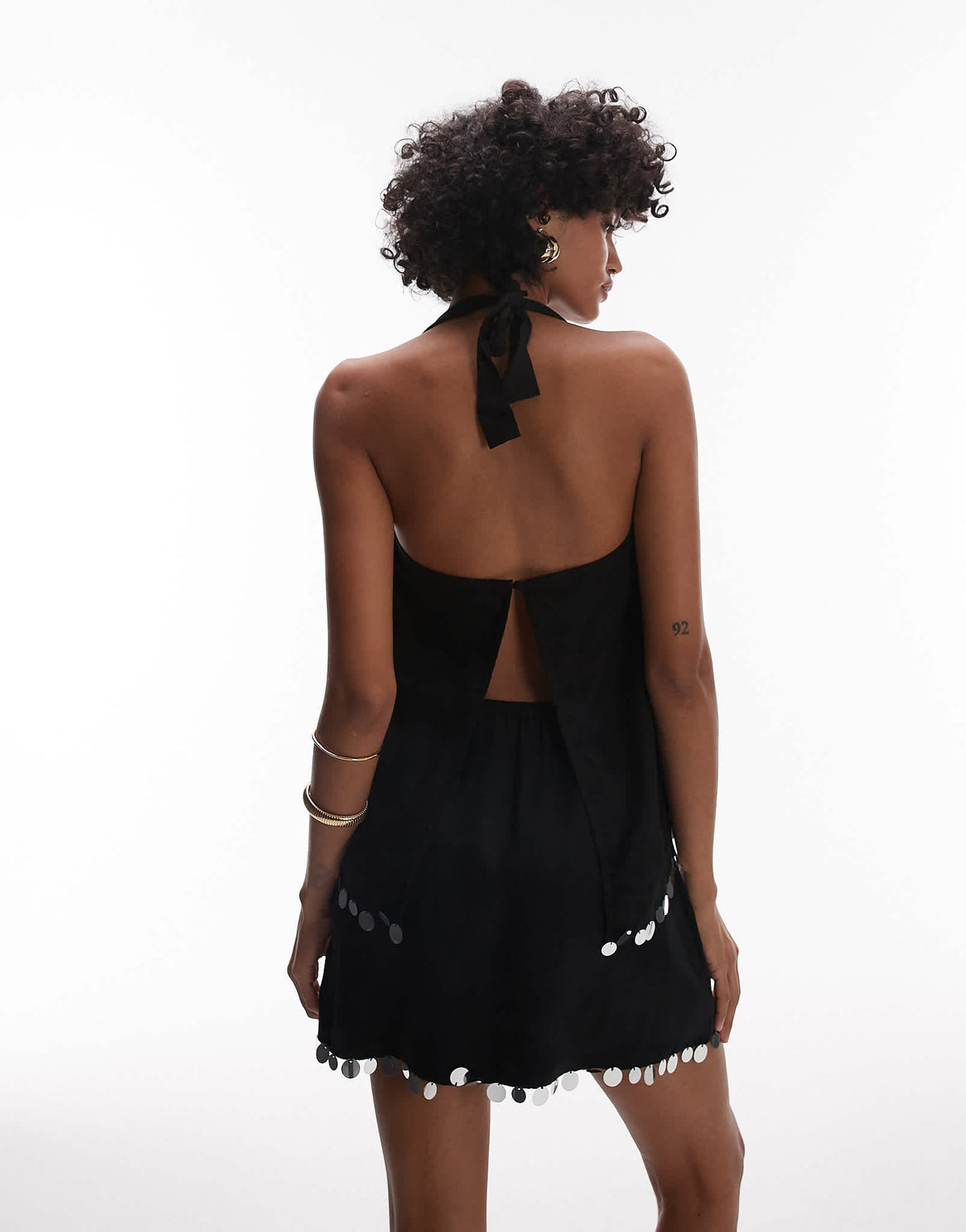 VRG GRL spritz sequin edge cami top co-ord in black - ASOS Sample Sale