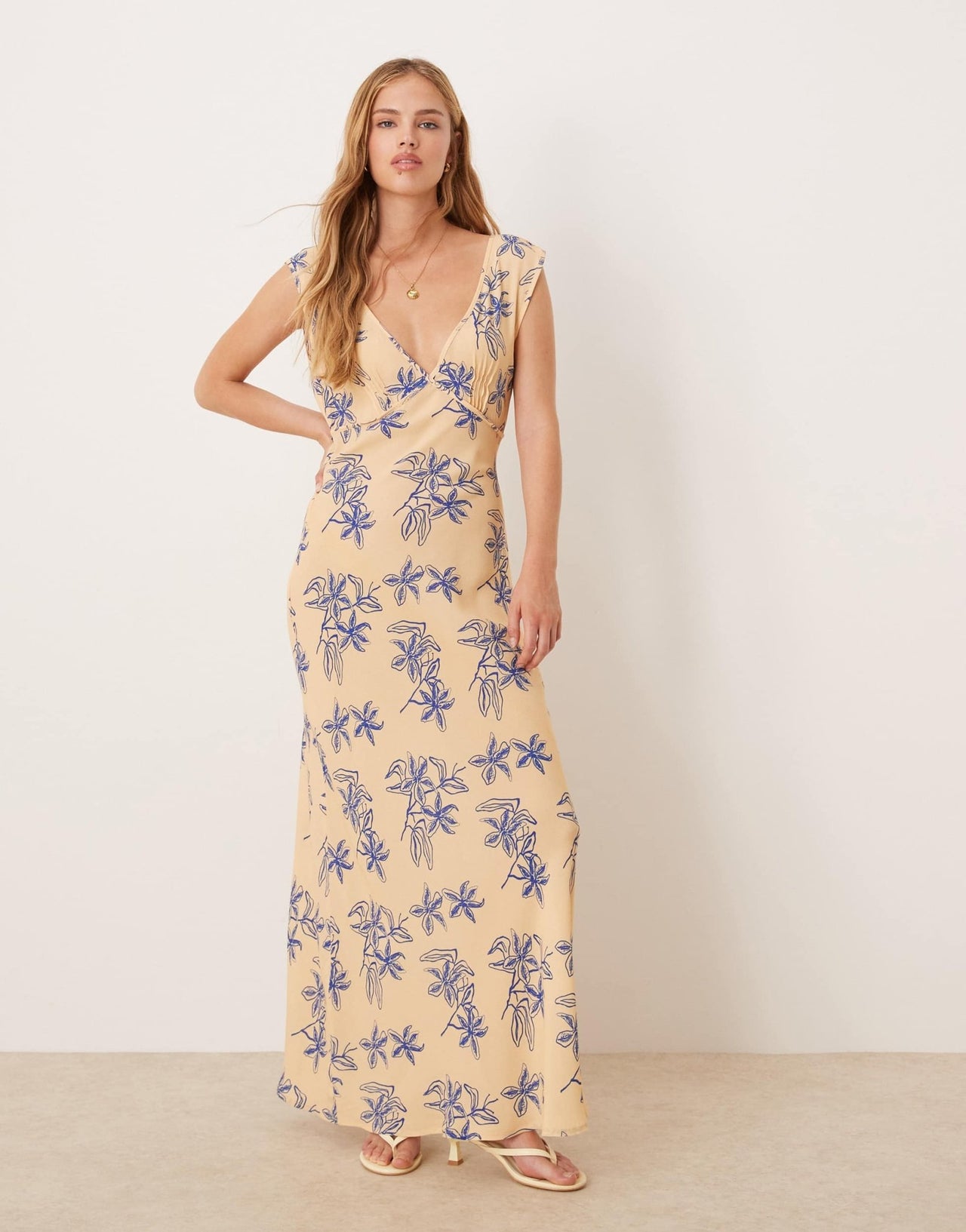 VRG GRL sunlit isles bias cut maxi dress in multi - ASOS Sample Sale