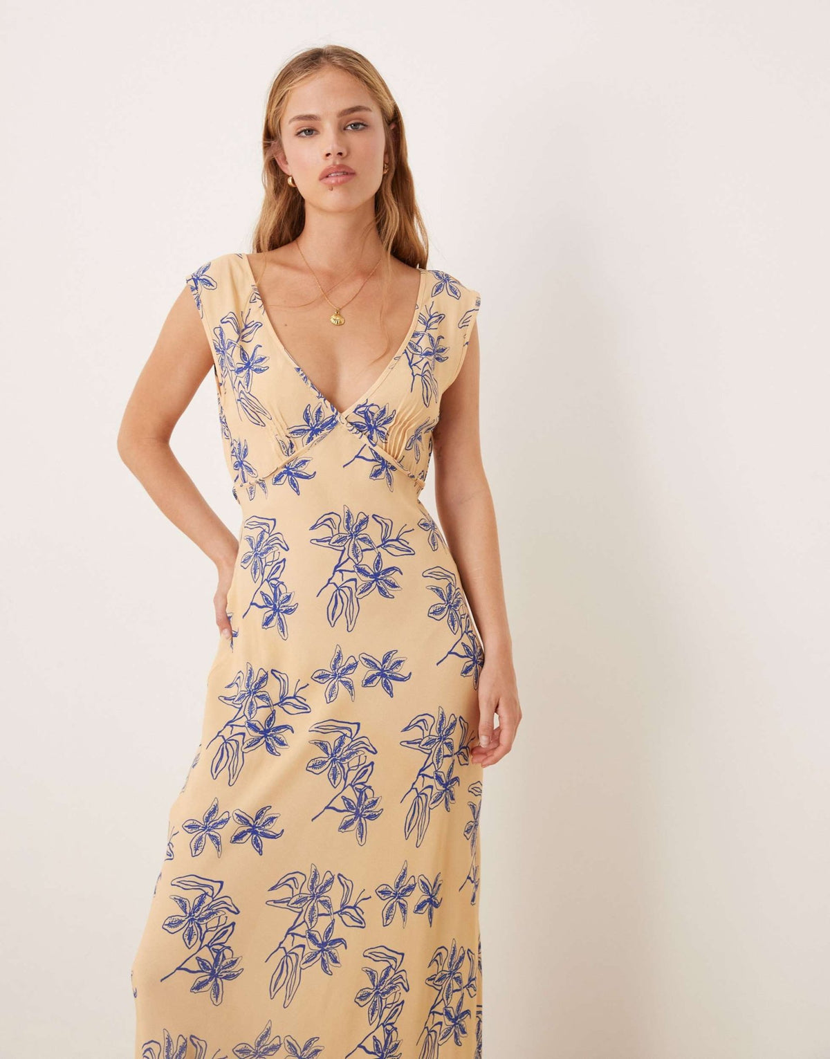 VRG GRL sunlit isles bias cut maxi dress in multi - ASOS Sample Sale