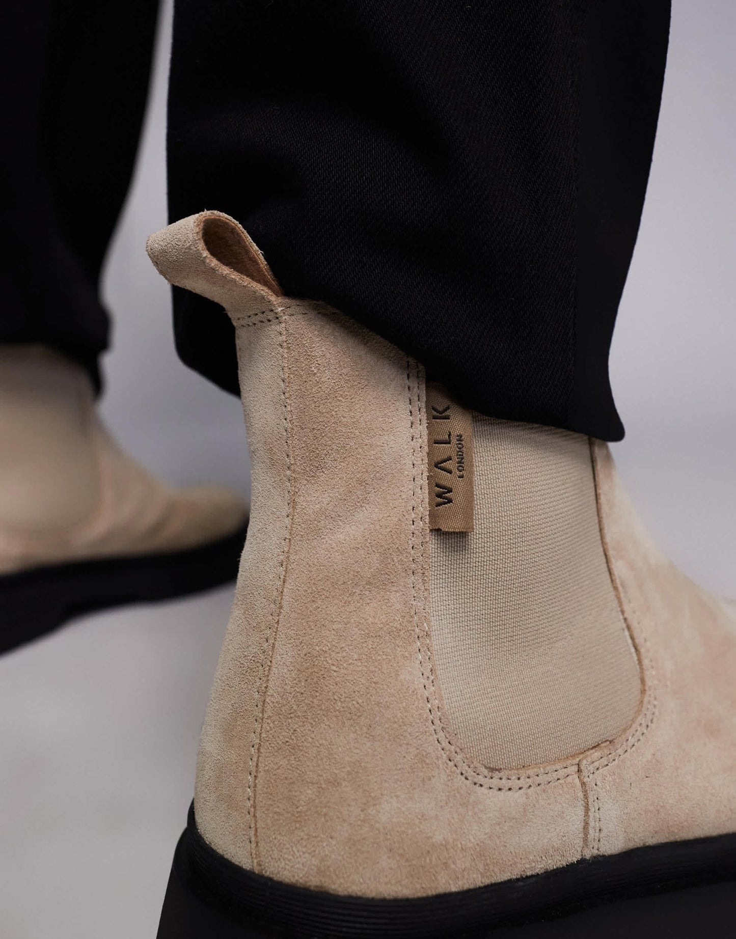 Walk London Callum Chelsea boot in stone suede - ASOS Sample Sale