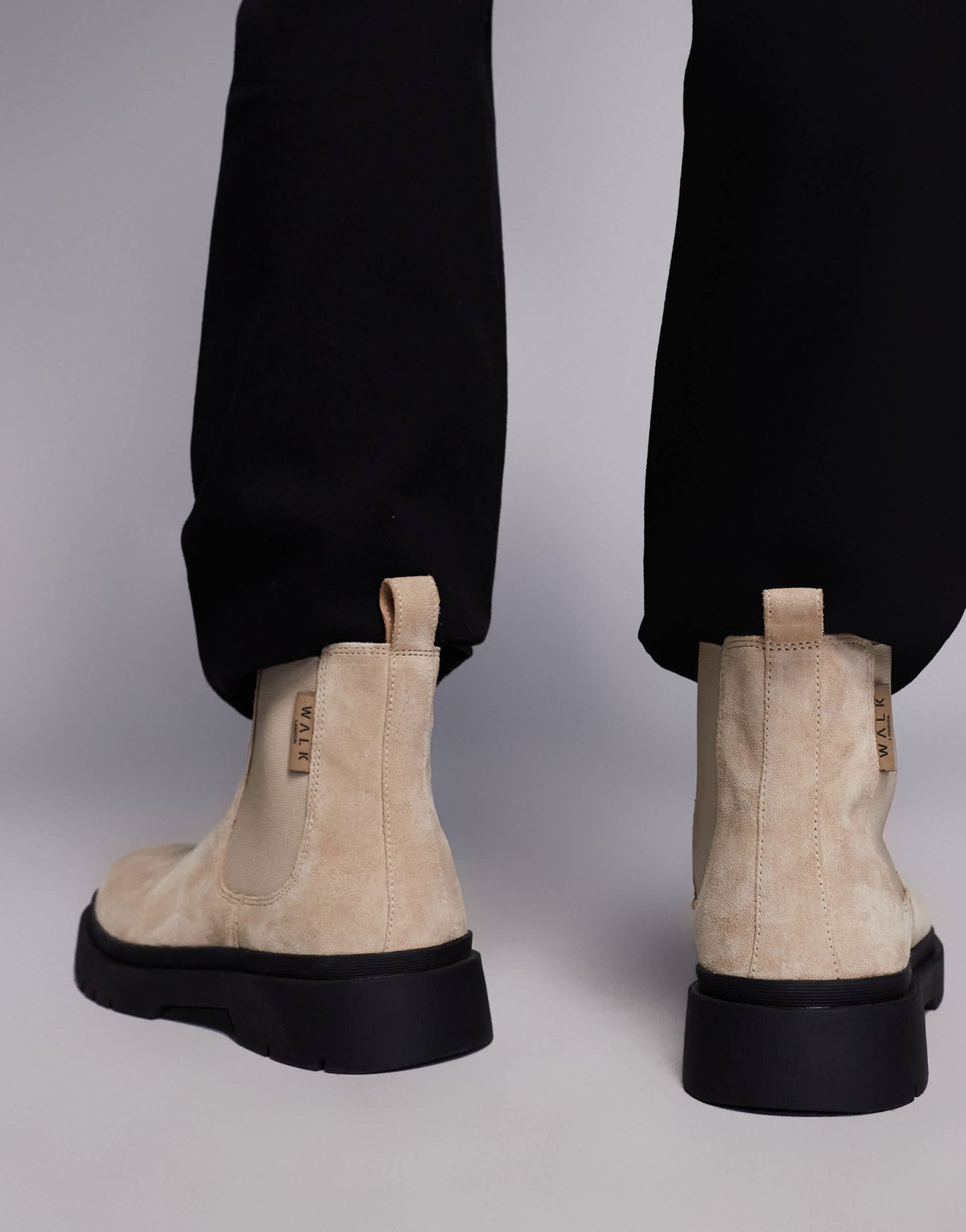 Walk London Callum Chelsea boot in stone suede - ASOS Sample Sale