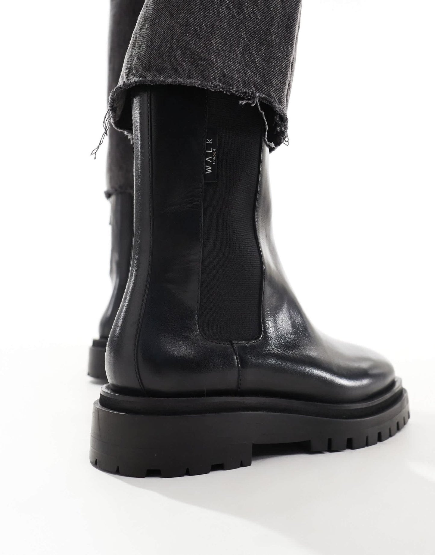 Walk London Dana chelsea loafer in black leather - ASOS Sample Sale