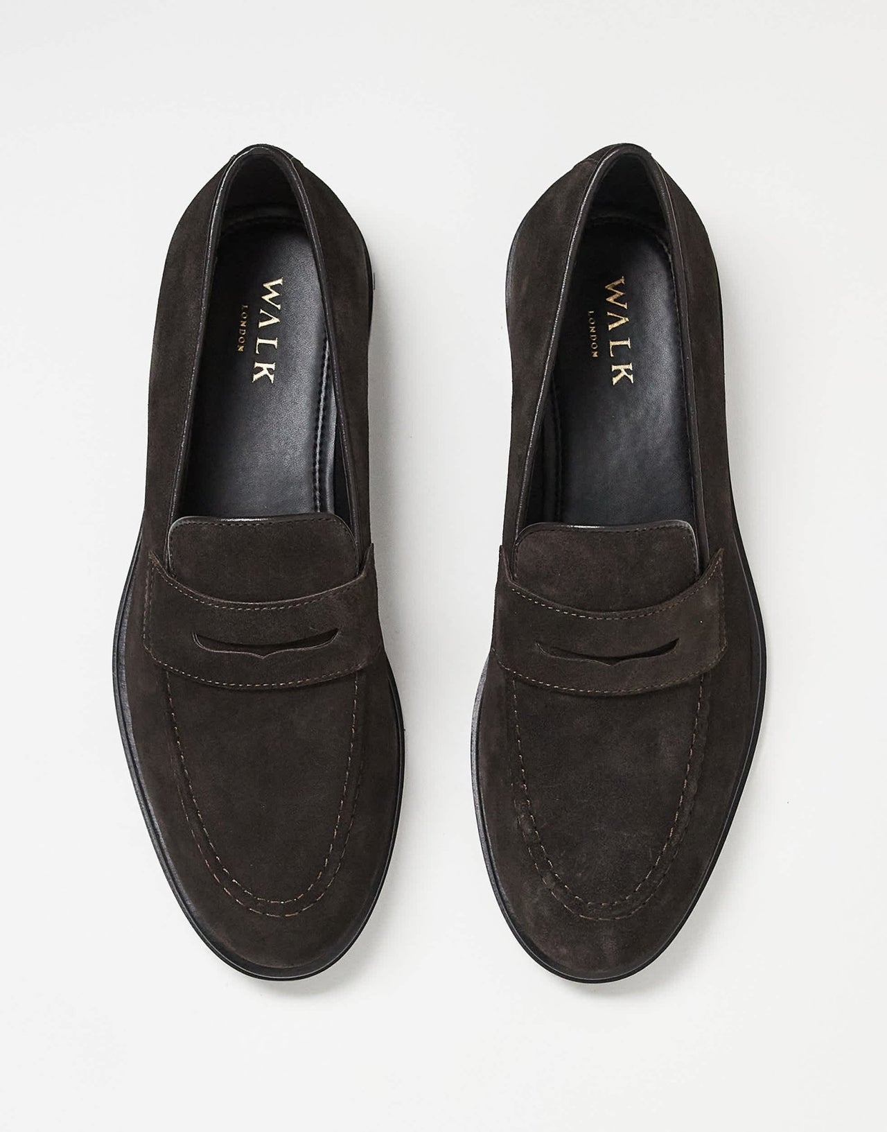 Walk London Putney saddle loafer in brown suede - ASOS Sample Sale