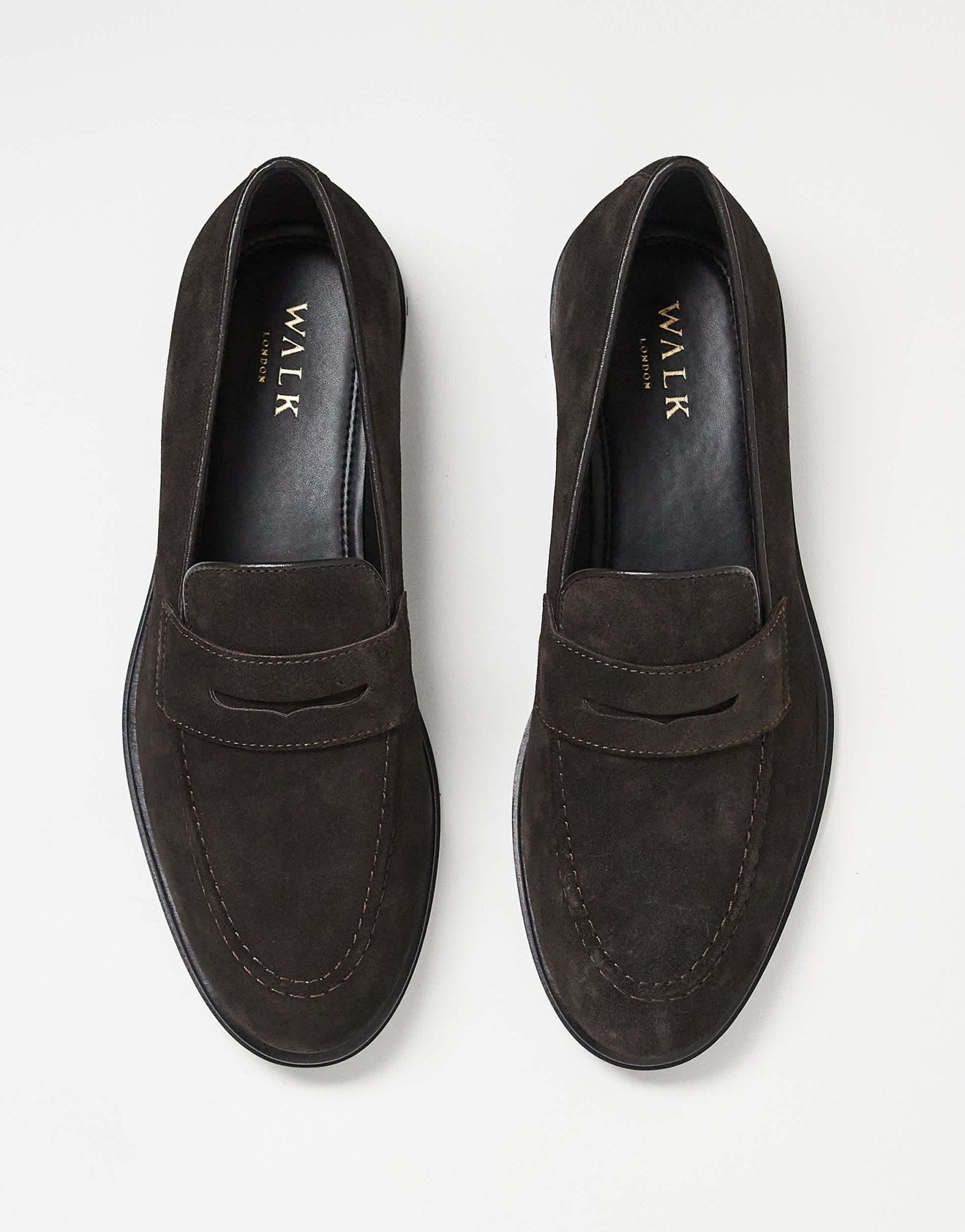Walk London Putney saddle loafer in brown suede - ASOS Sample Sale