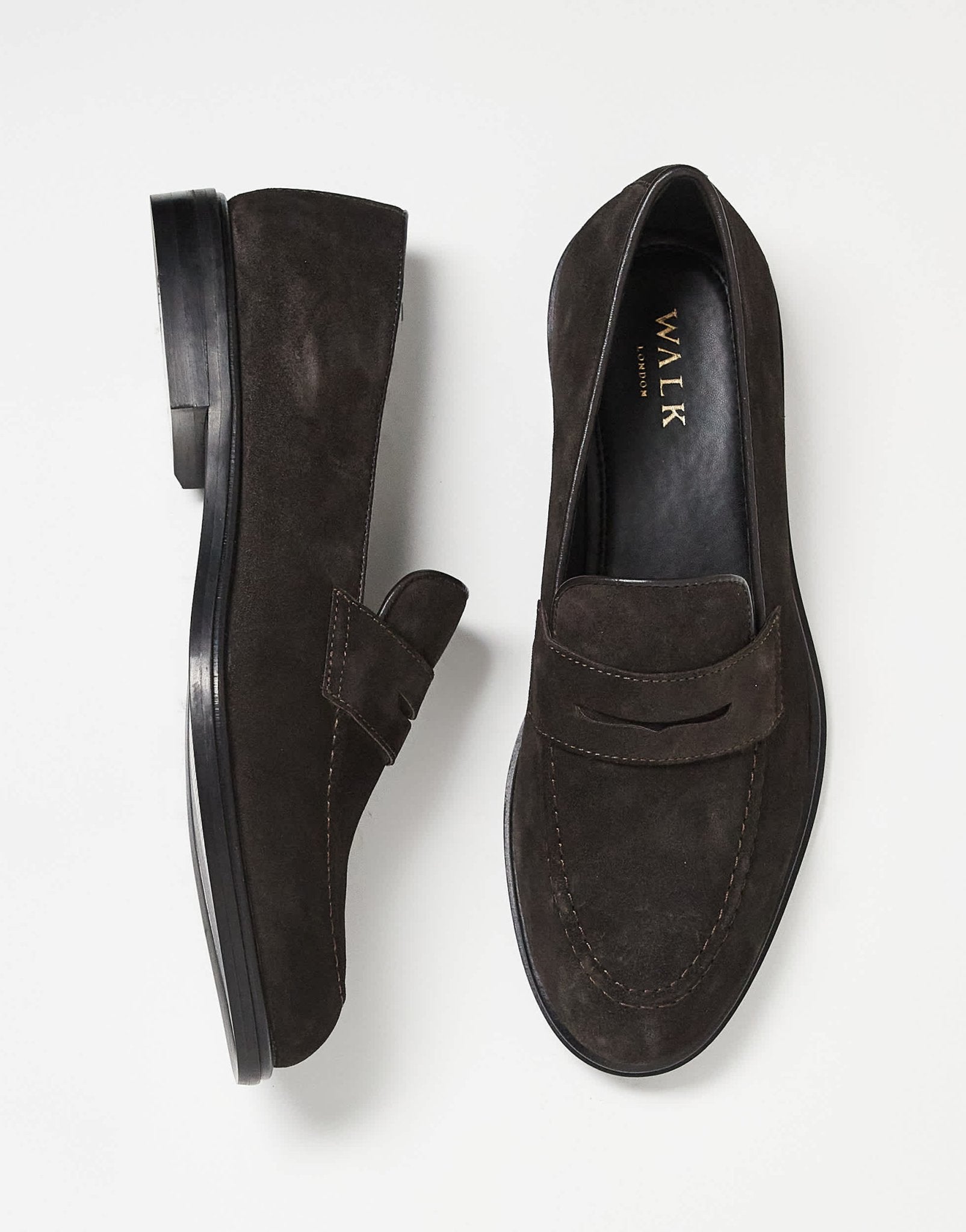Walk London Putney saddle loafer in brown suede - ASOS Sample Sale