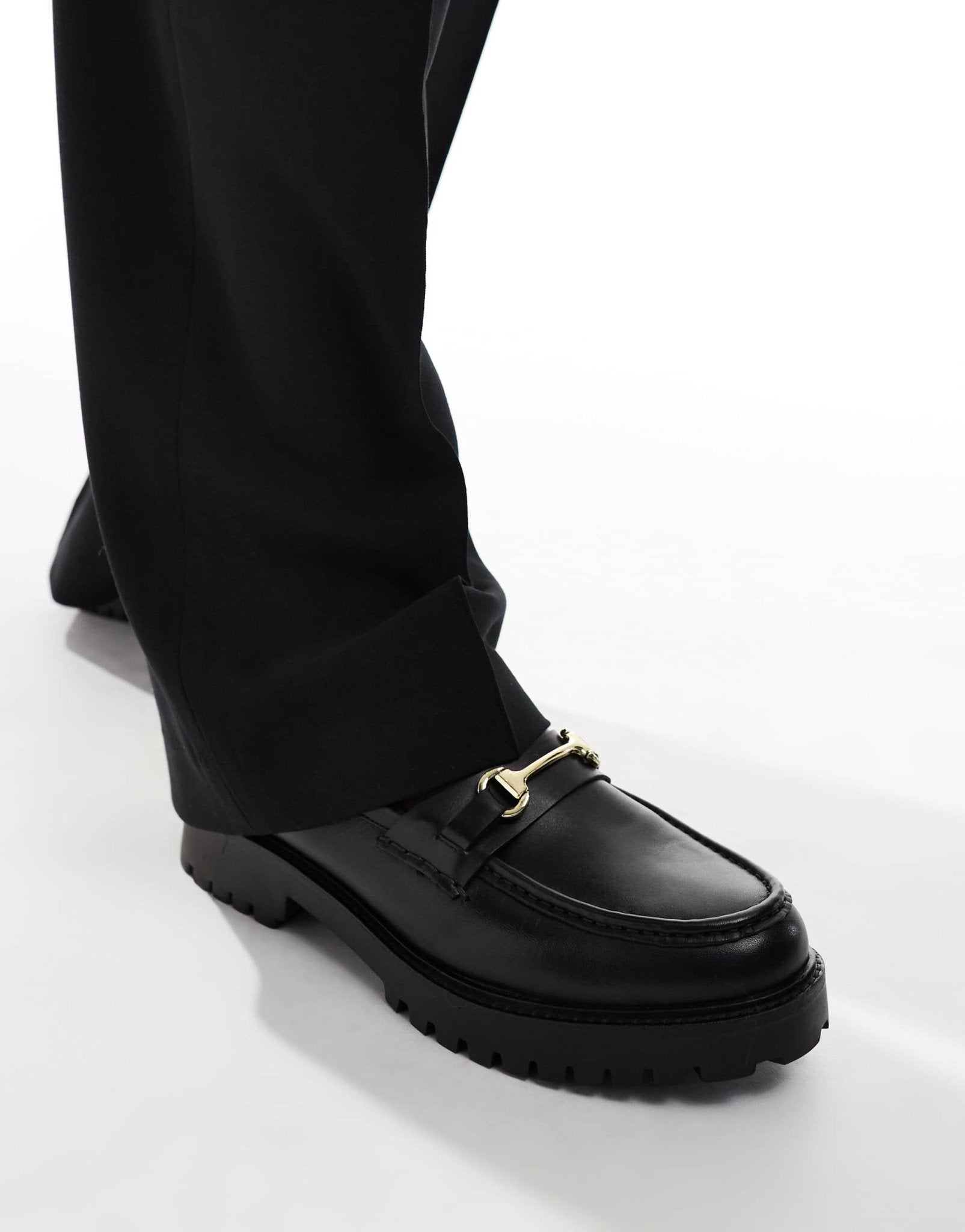 Walk London Sean trim loafer in black leather - ASOS Sample Sale