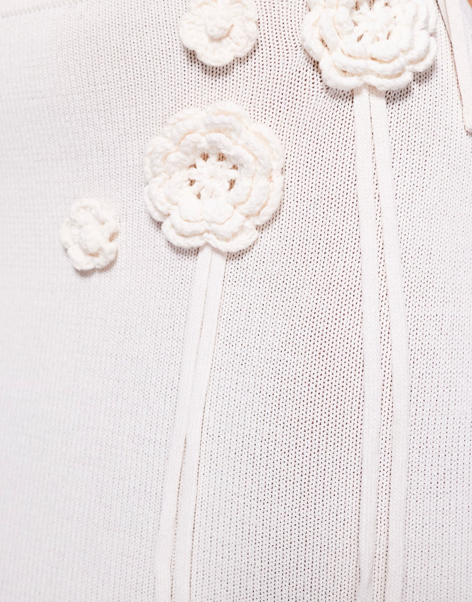 Wanderdoll Delilah knitted corsage detail maxi skirt co - ord in vanilla - ASOS Sample Sale