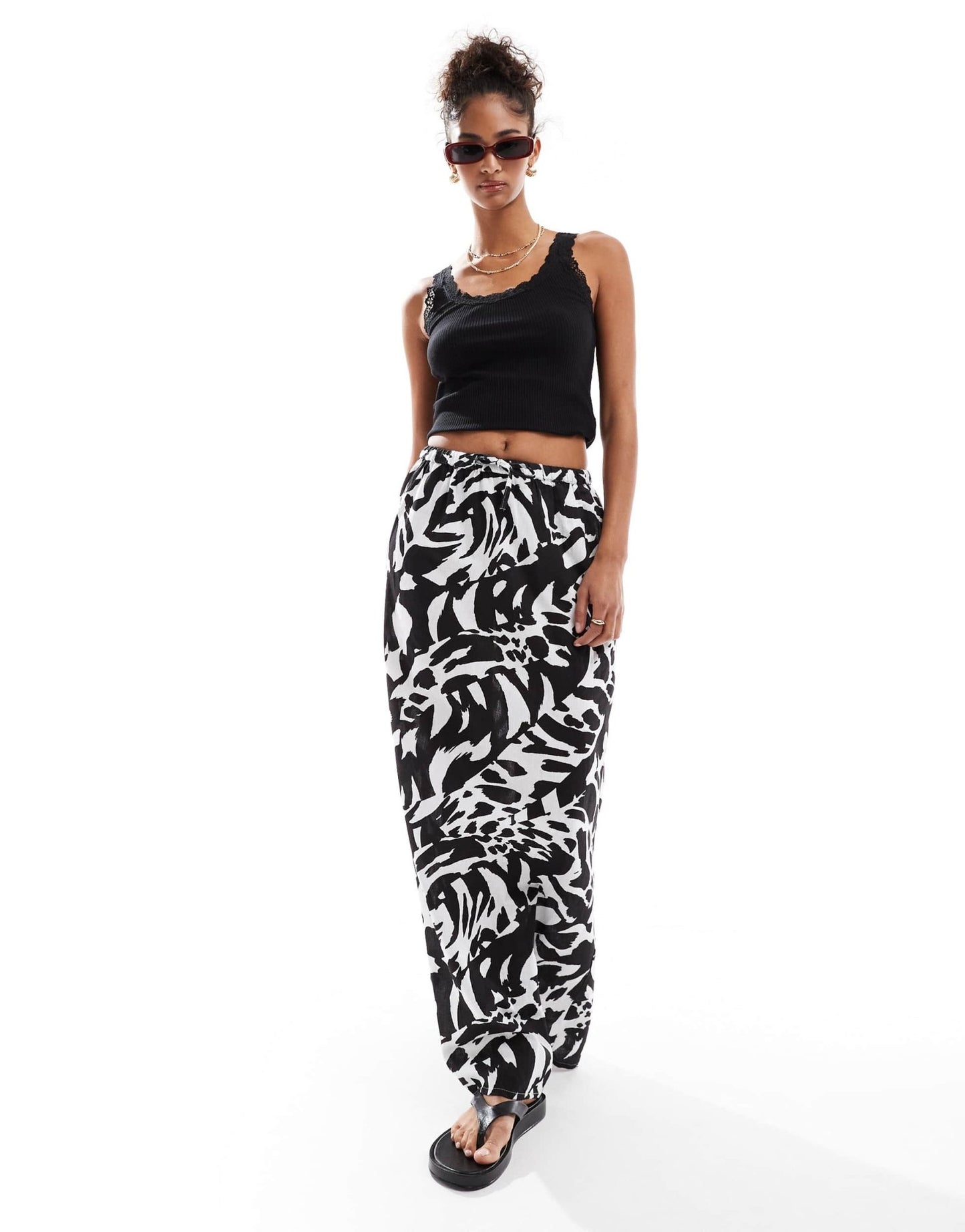 Wednesday Girl's midaxi skirt in animal print - ASOS Sample Sale