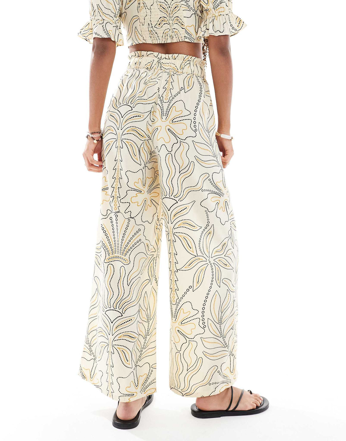 Wednesday's Girl bold floral wide leg trousers - ASOS Sample Sale