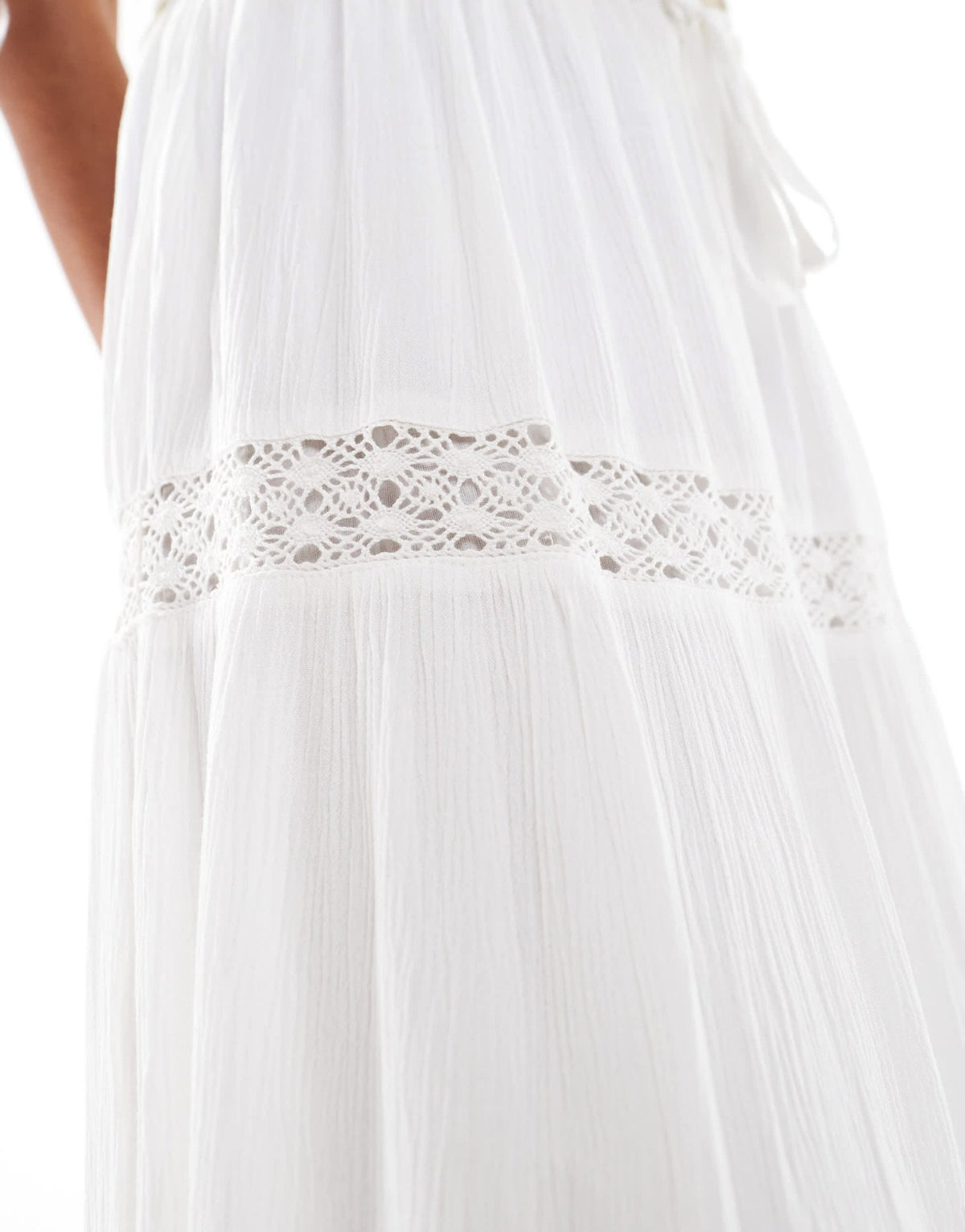 Wednesday's Girl broderie midaxi skirt in white - ASOS Sample Sale