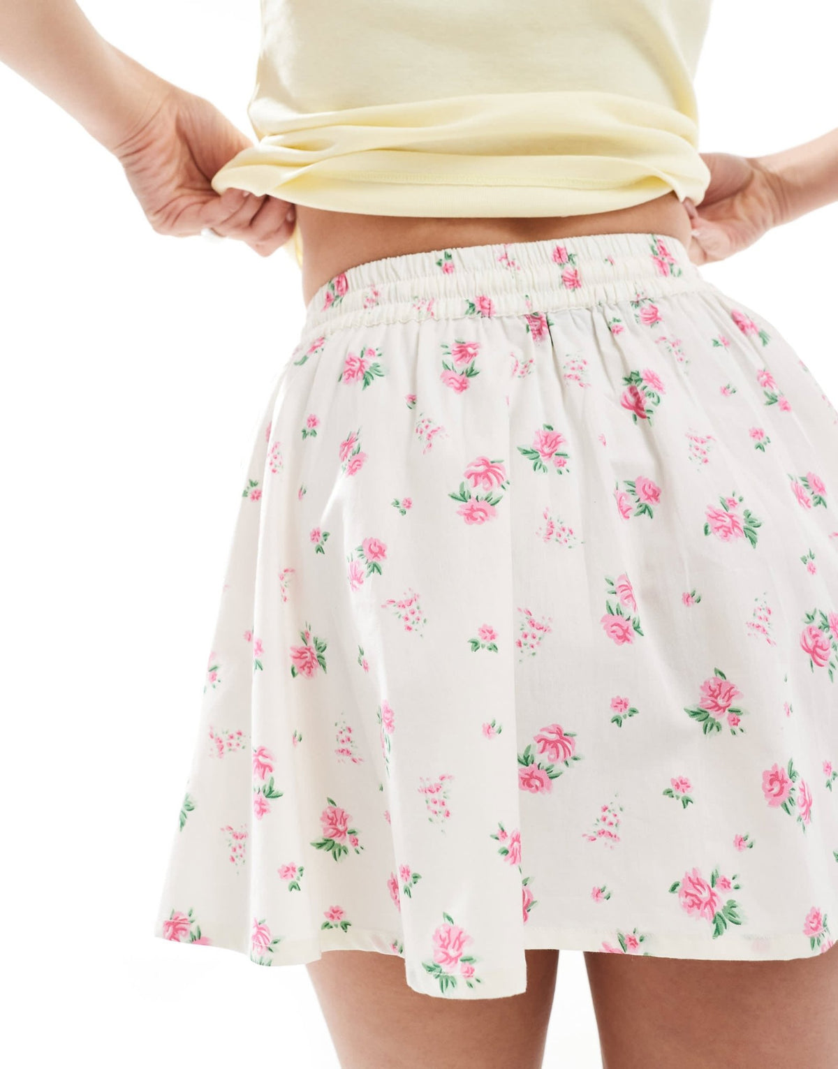 Wednesday's Girl floral mini skirt in white - ASOS Sample Sale