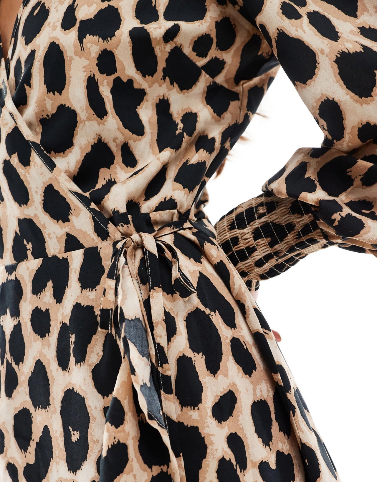 Wednesday's Girl leopard print mini wrap dress in multi - ASOS Sample Sale