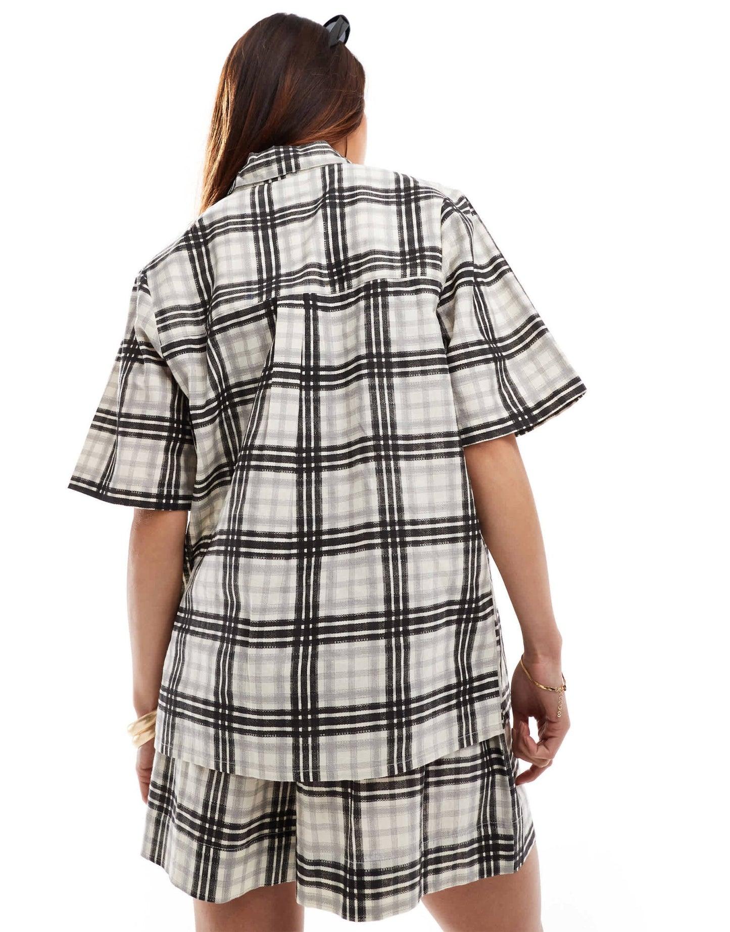 Wednesday's Girl short sleeve striped relaxed shirt co-ord in multi - ASOS Sample Sale