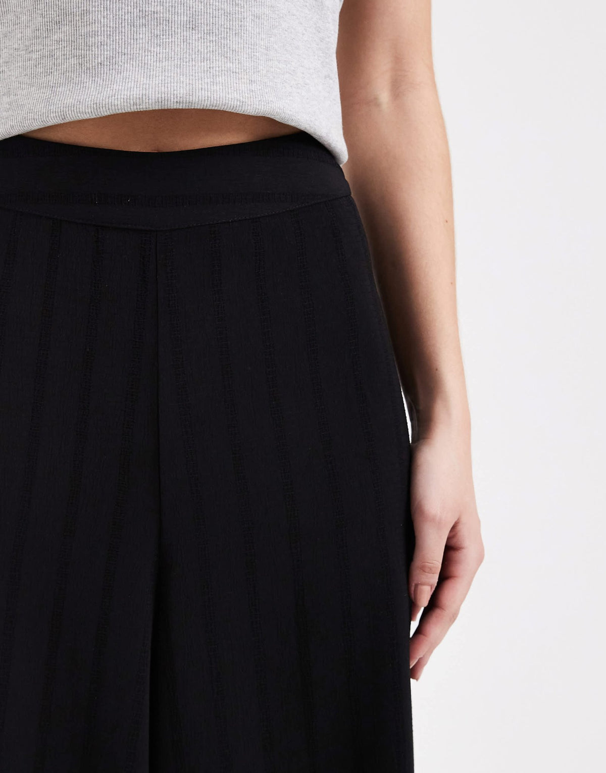 Wednesday's Girl wide leg slouchy trousers in black - ASOS Sample Sale