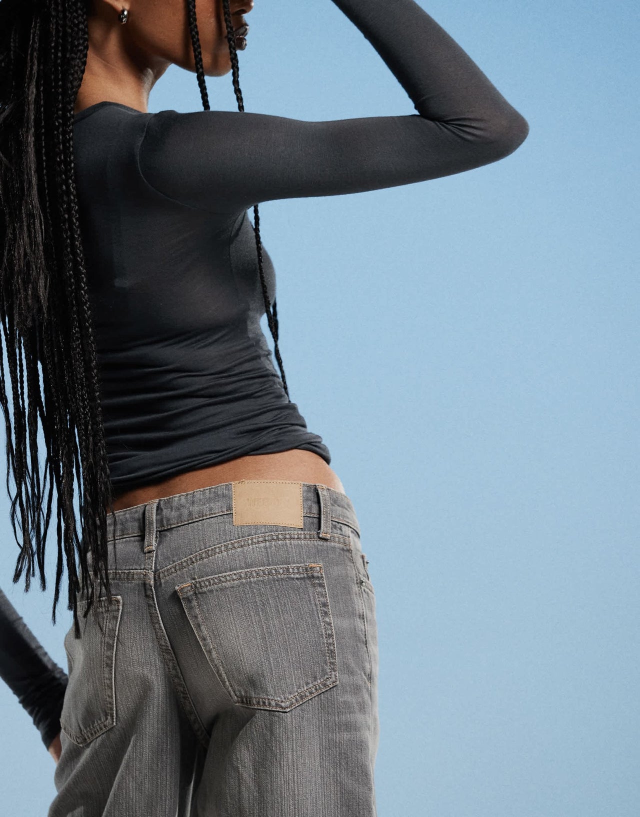 Weekday Ample low waist baggy fit jeans in washed grey - ASOS Sample Sale