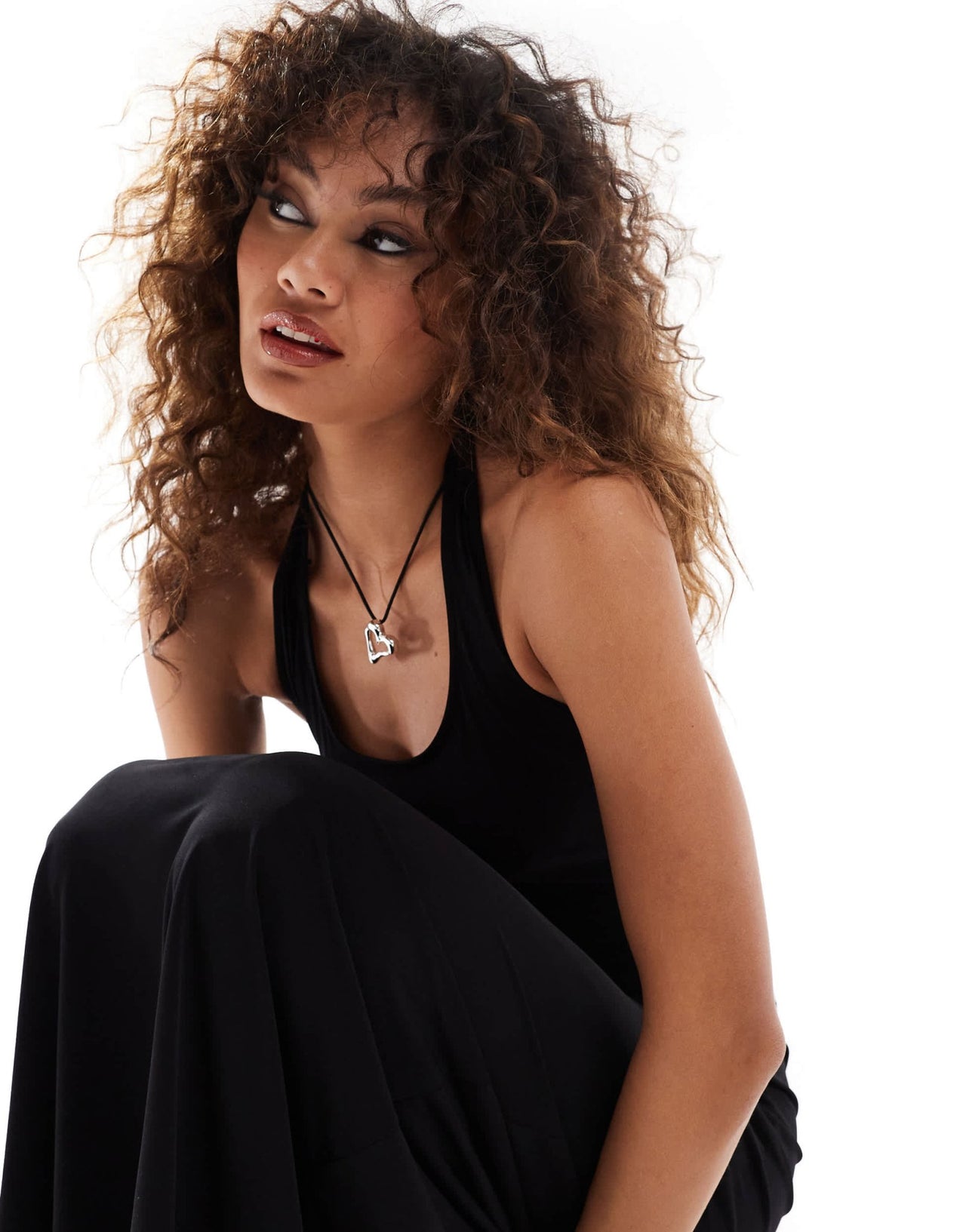 Weekday Astrid halter neck maxi dress in black exclusive to ASOS - ASOS Sample Sale