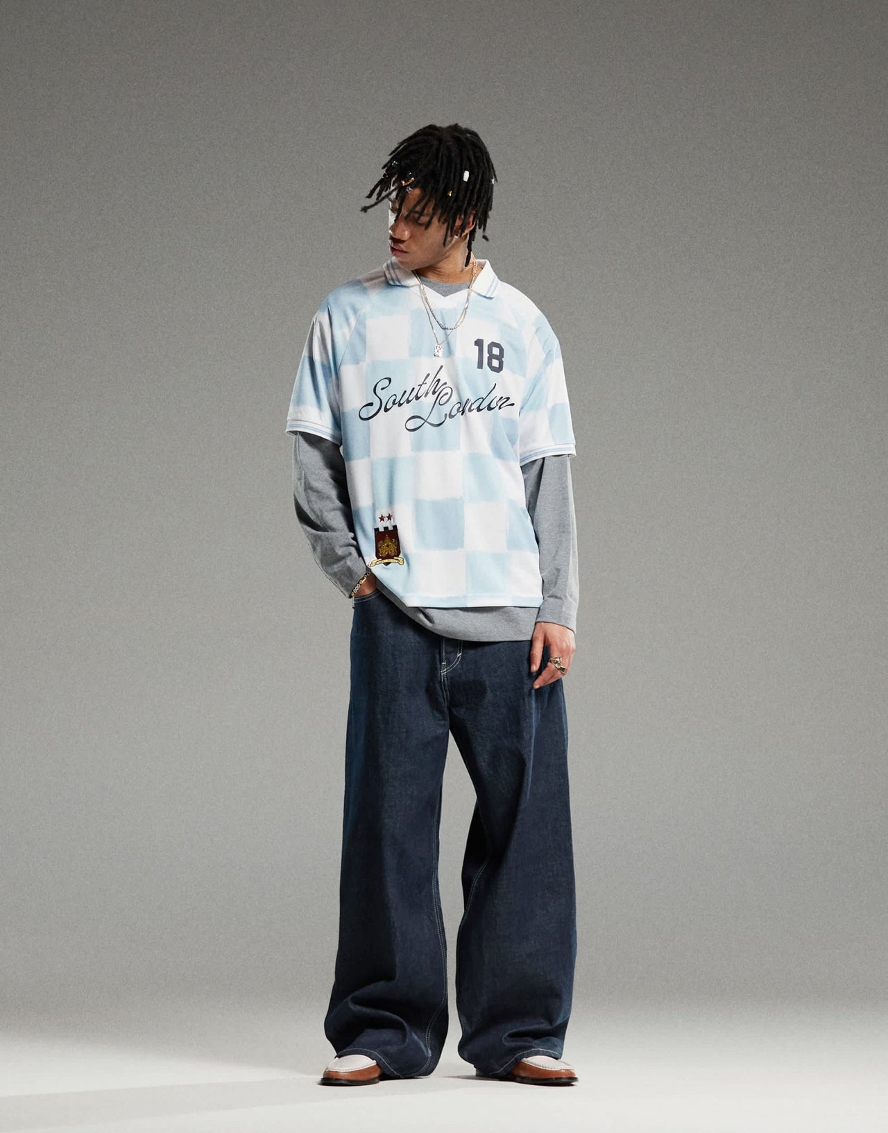 Weekday Astro Unisex low rise loose fit baggy jeans in blue rinse wash - ASOS Sample Sale