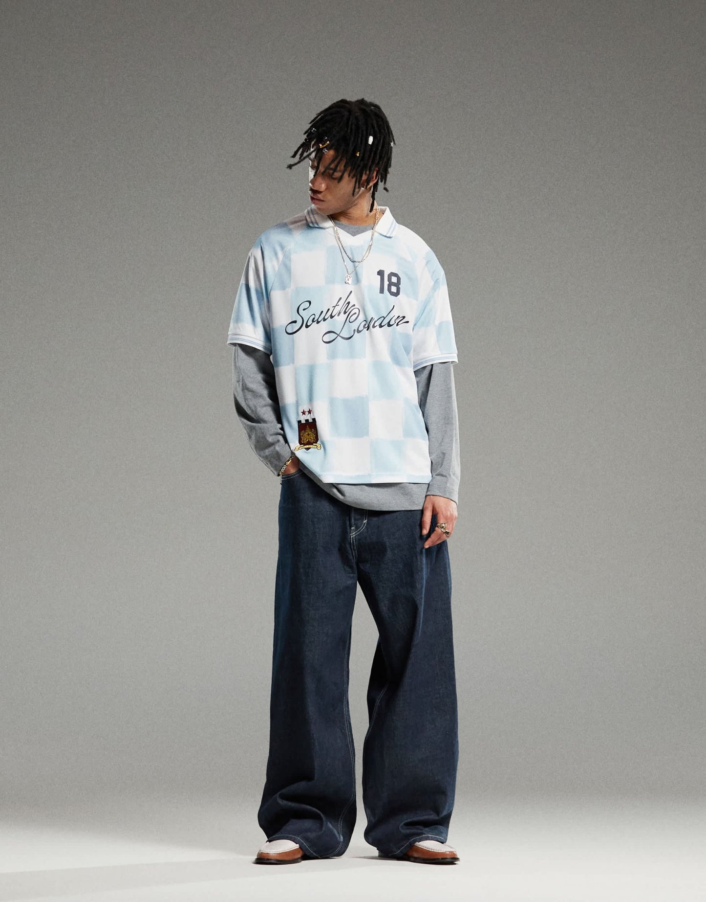 Weekday Astro Unisex low rise loose fit baggy jeans in blue rinse wash - ASOS Sample Sale