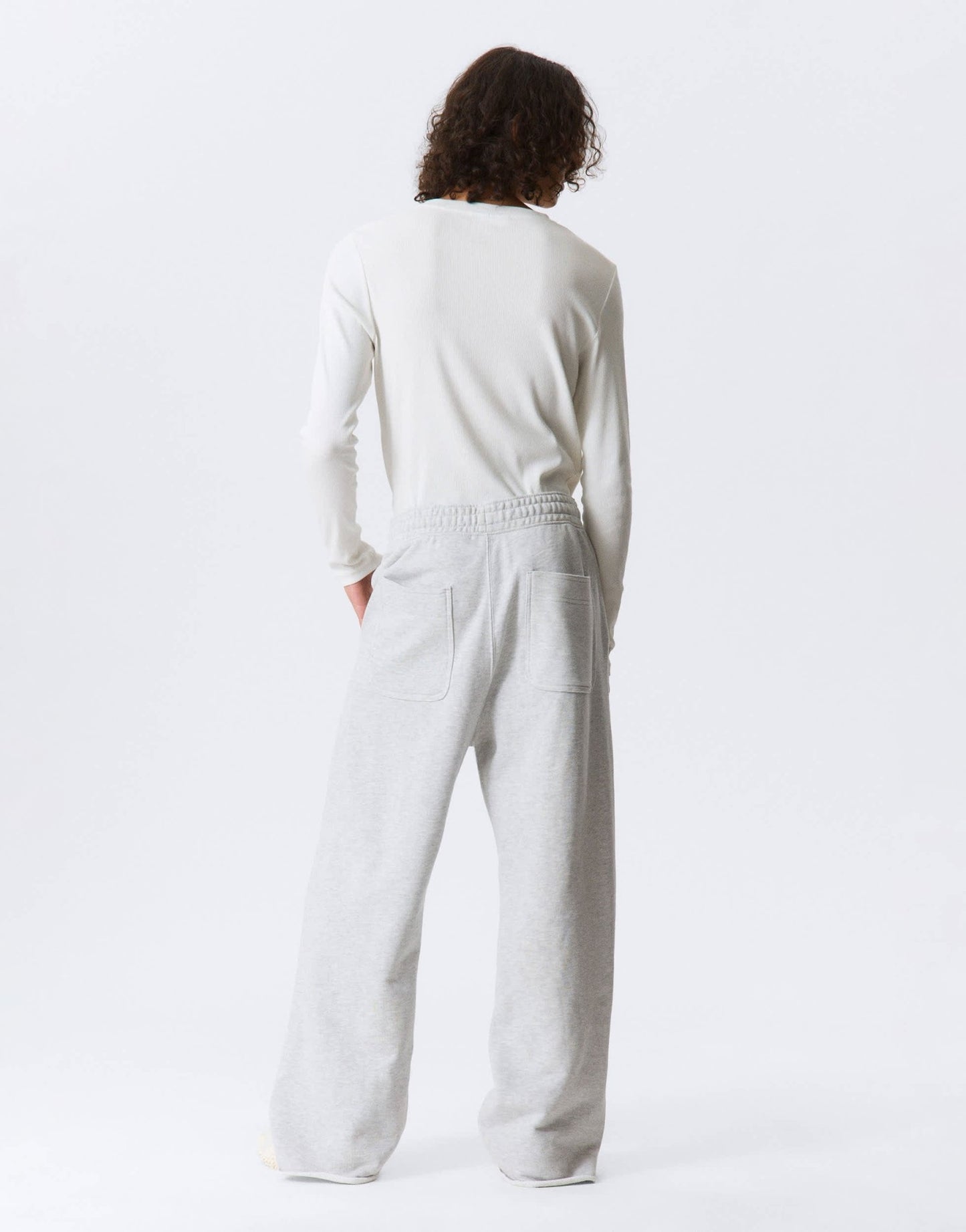 Weekday Astro wide leg joggers in grey melange - ASOS Sample Sale