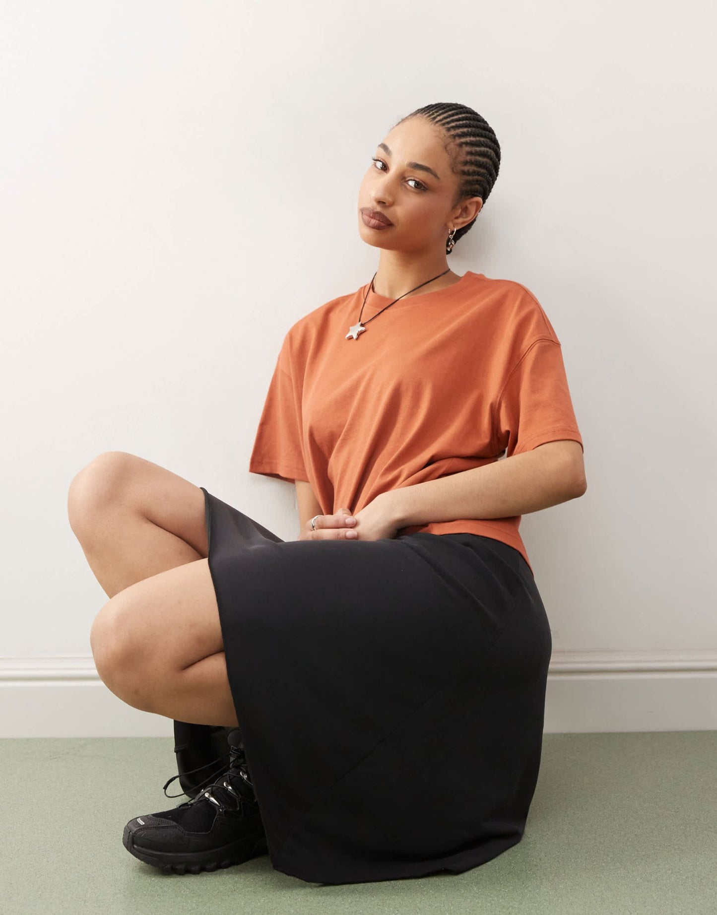 Weekday boxy fit oversized t-shirt in rust - ASOS Sample Sale