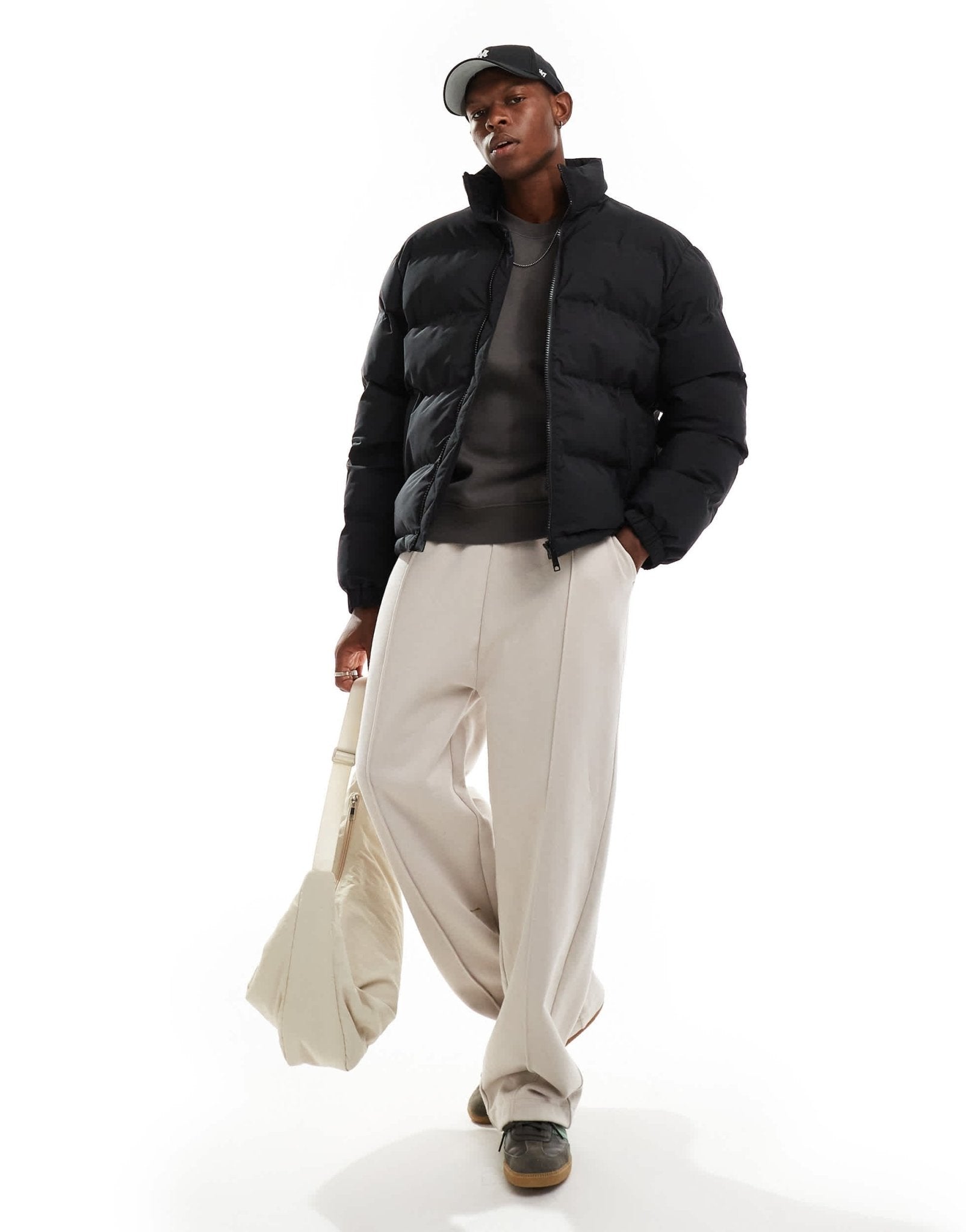 Weekday Cole puffer jacket in black - ASOS Sample Sale