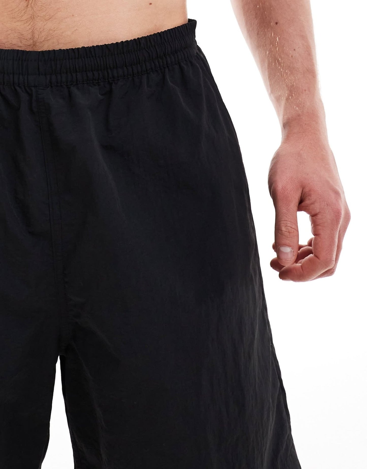 Weekday Ed skater style swim shorts in black - ASOS Sample Sale
