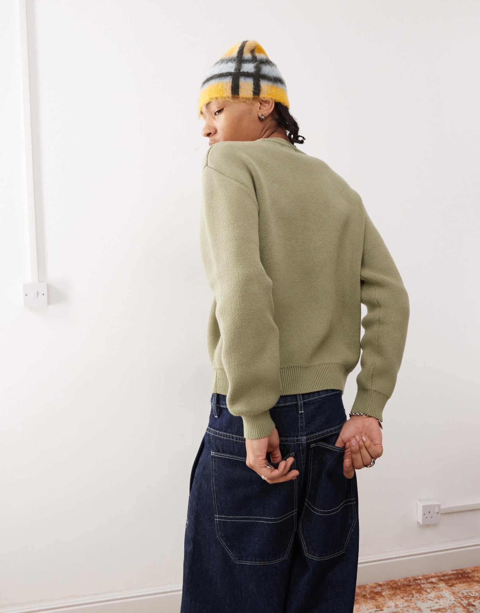 Weekday Emilio jumper in khaki - ASOS Sample Sale