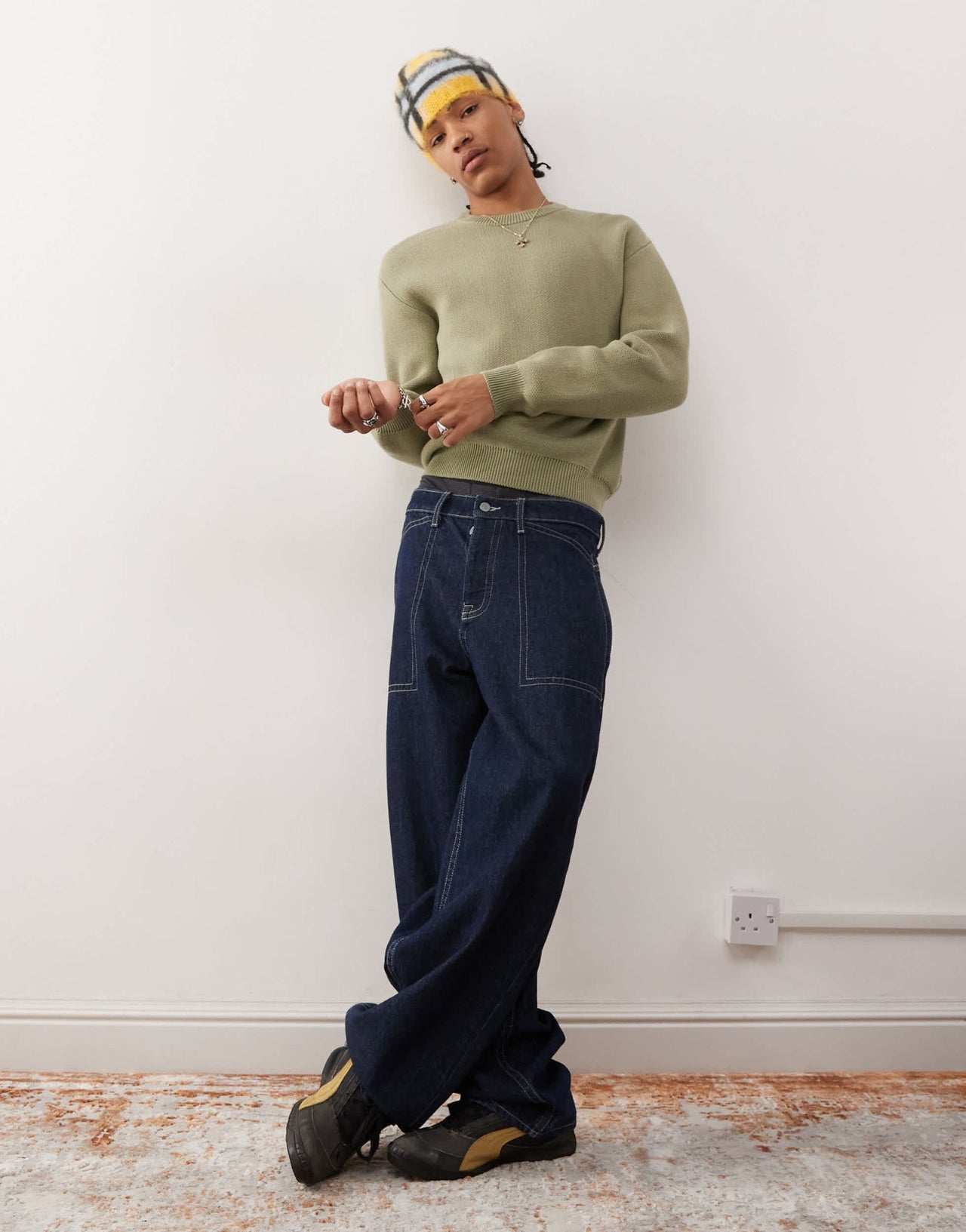 Weekday Emilio jumper in khaki - ASOS Sample Sale