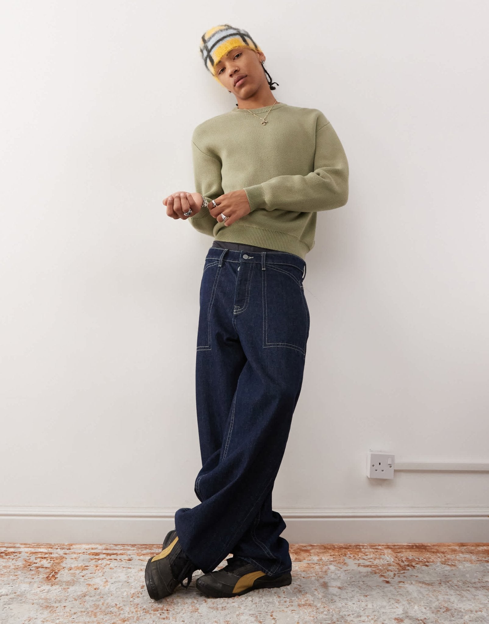 Weekday Emilio jumper in khaki - ASOS Sample Sale