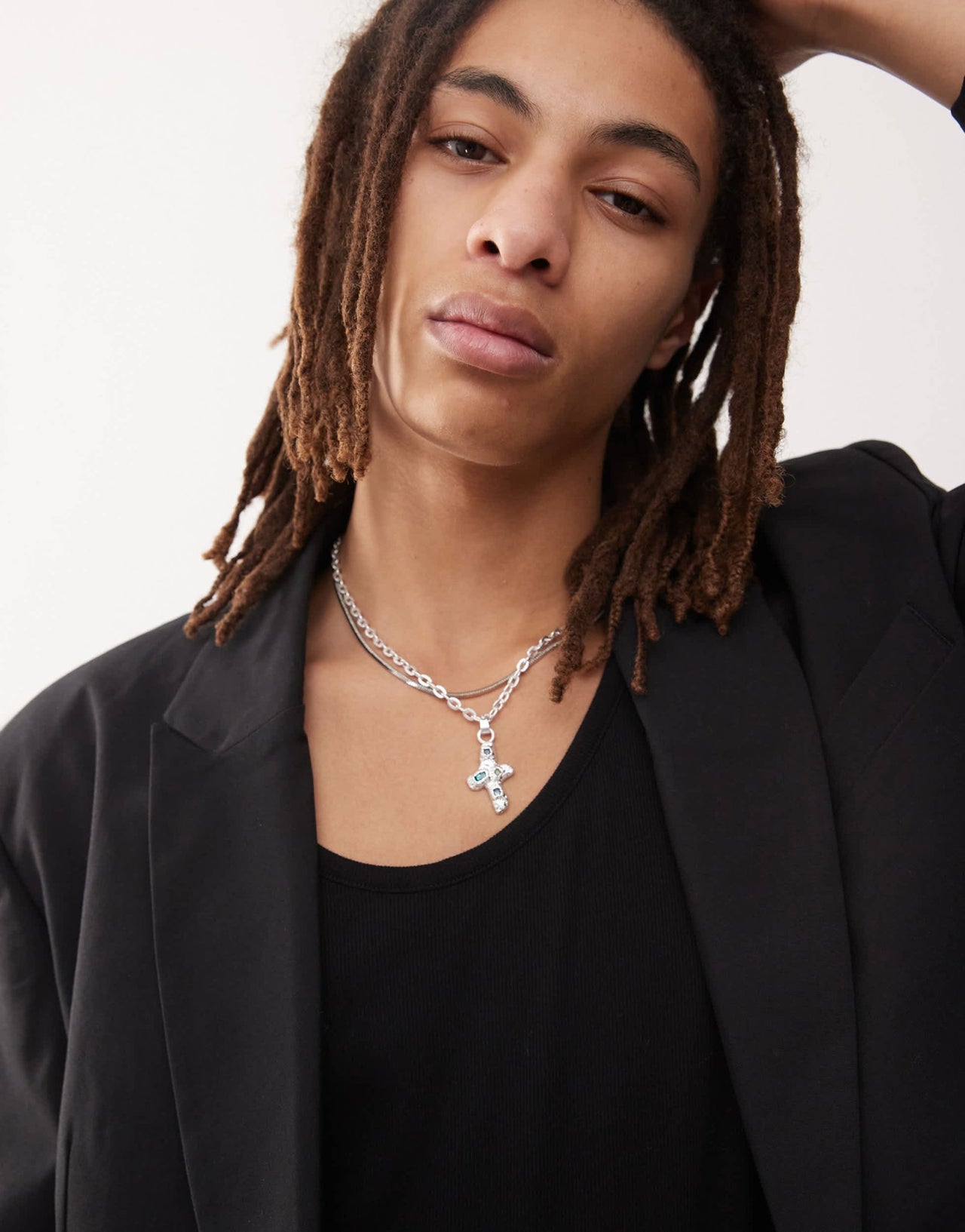 Weekday Fabio fitted double breasted blazer in black - ASOS Sample Sale