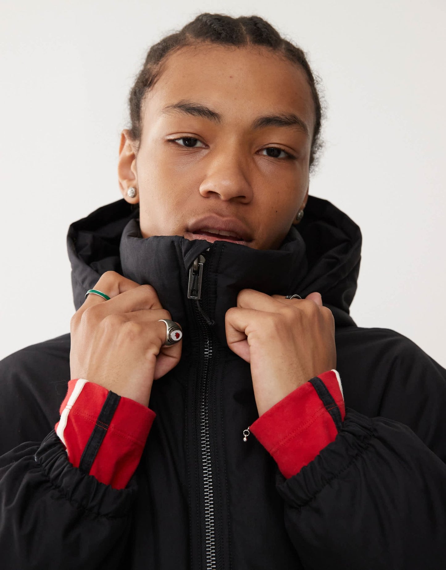 Weekday Floyd bomber puffer coat in black - ASOS Sample Sale
