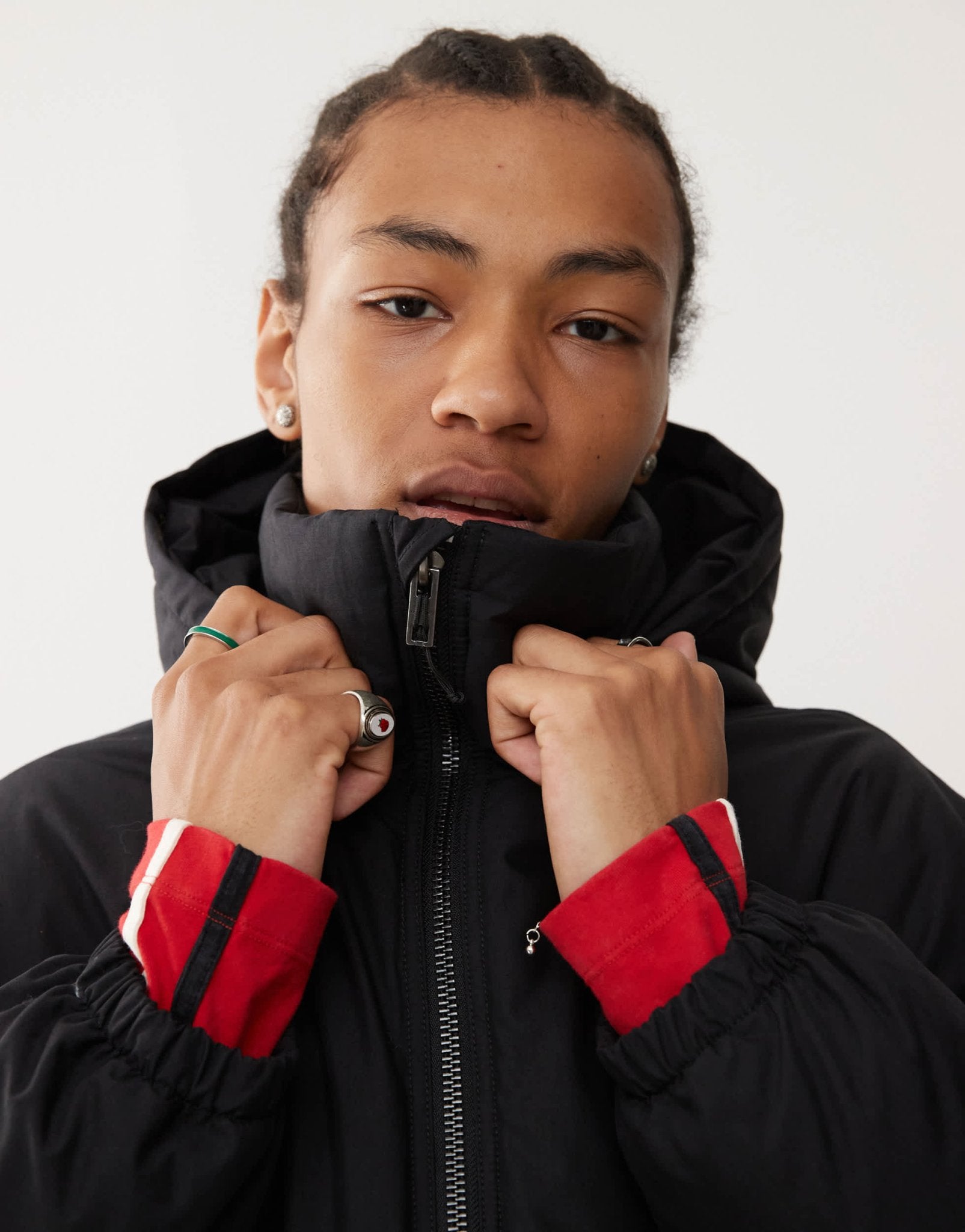 Weekday Floyd bomber puffer coat in black - ASOS Sample Sale