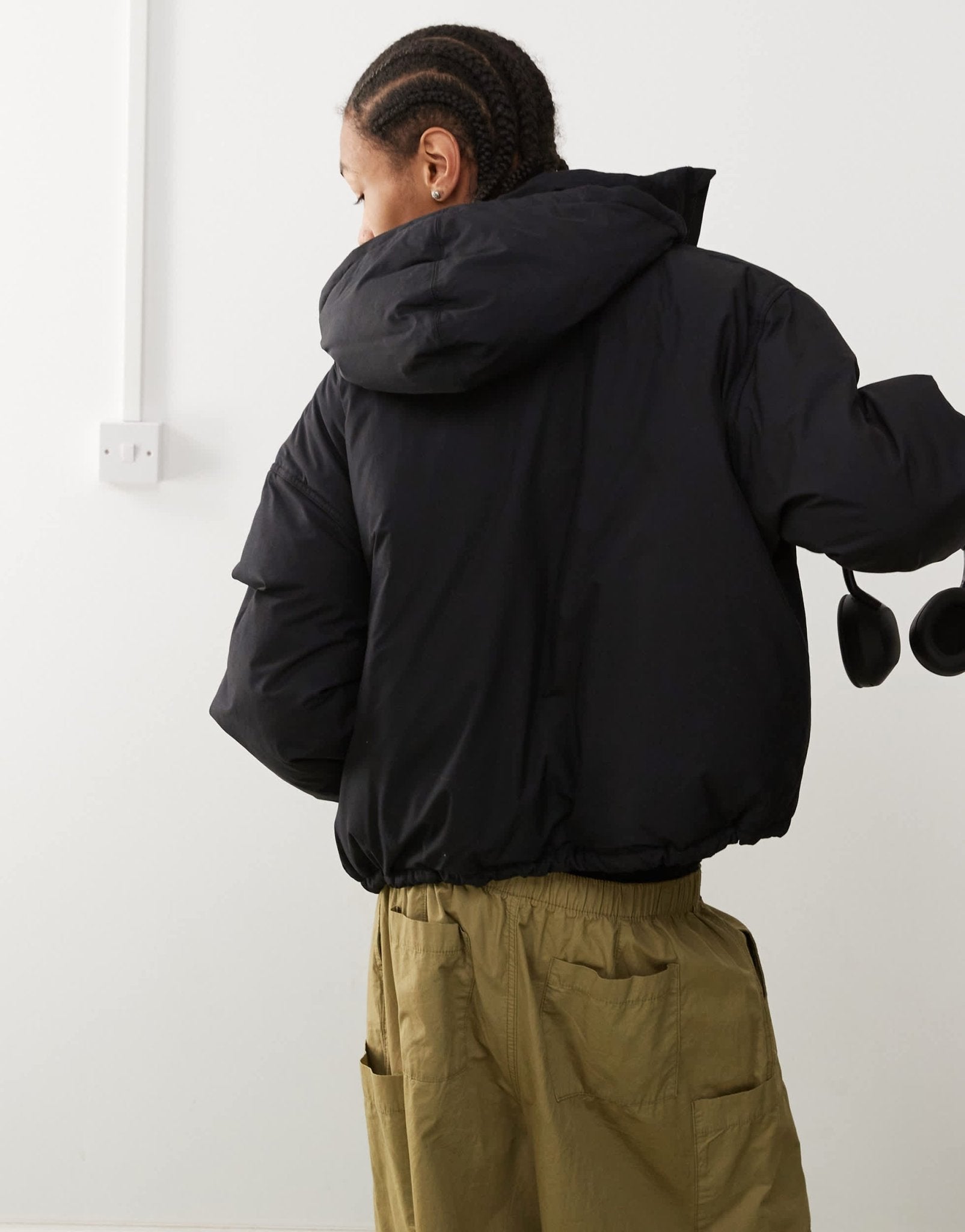 Weekday Floyd bomber puffer coat in black - ASOS Sample Sale