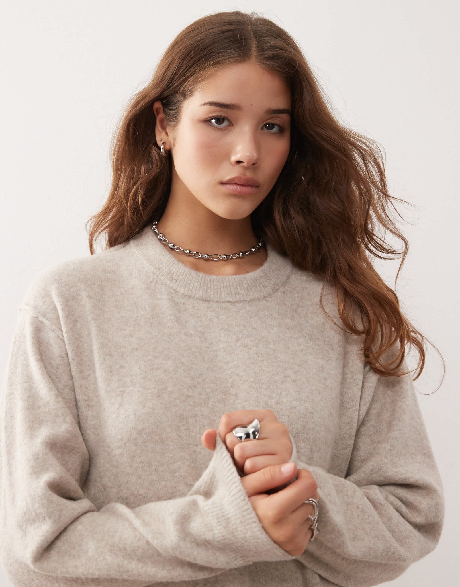 Weekday Funda wool blend knitted midaxi jumper dress with side split i –  ASOS Sample Sale