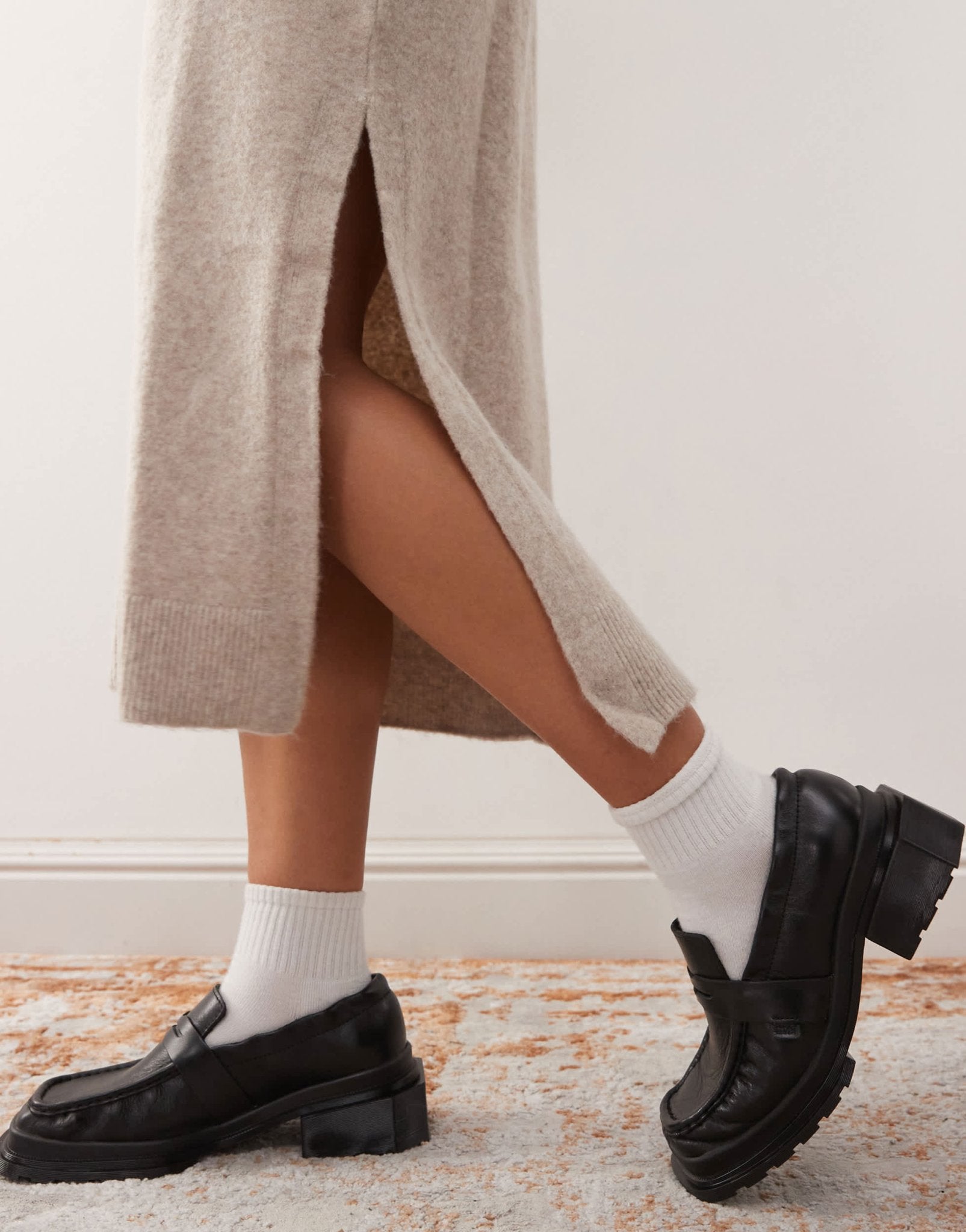Weekday Funda wool blend knitted midaxi jumper dress with side split i   ASOS Sample Sale